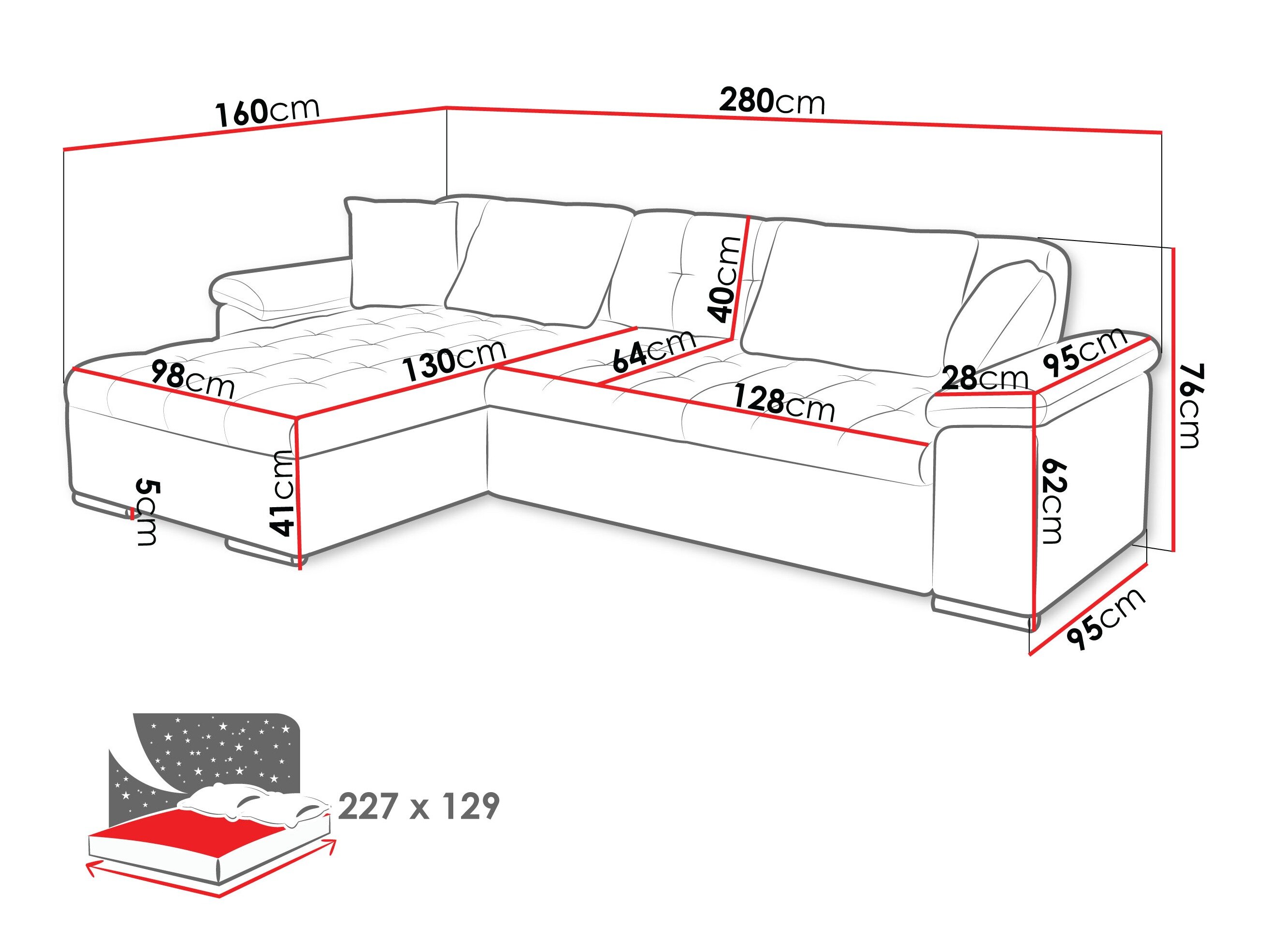 Hjørnesofa Comfivo 181 (Corbett 21)