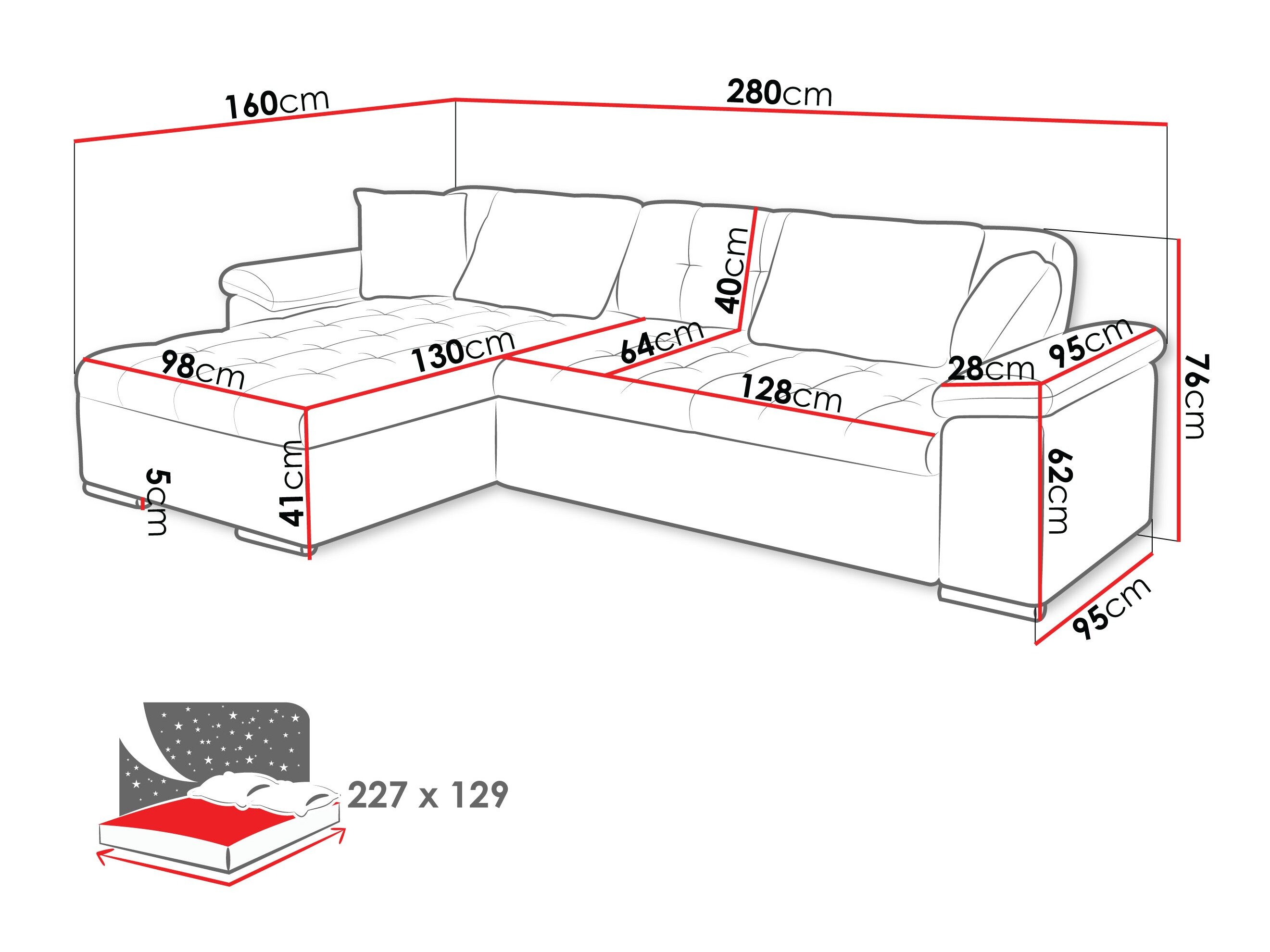 Hjørnesofa Comfivo 181 (Corbett 82)