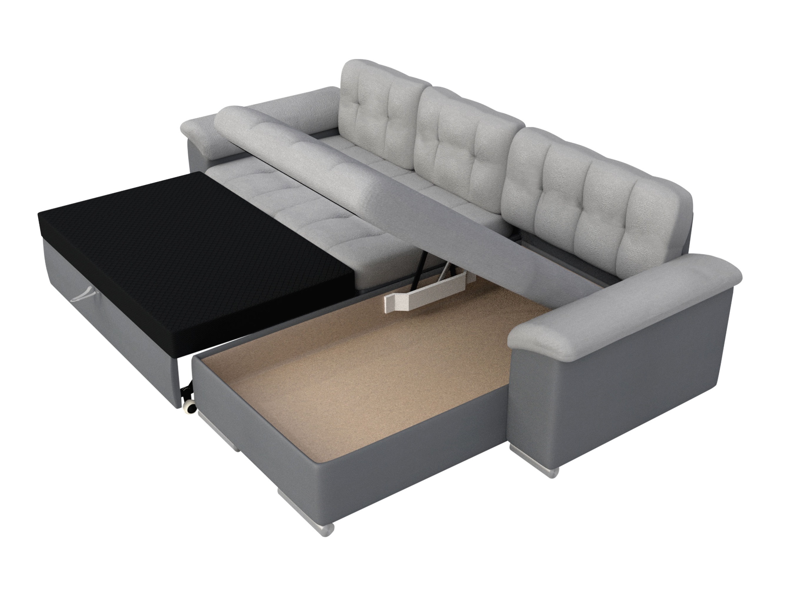 Hjørnesofa Comfivo Mica II (Piano 21 + Mokka 03)