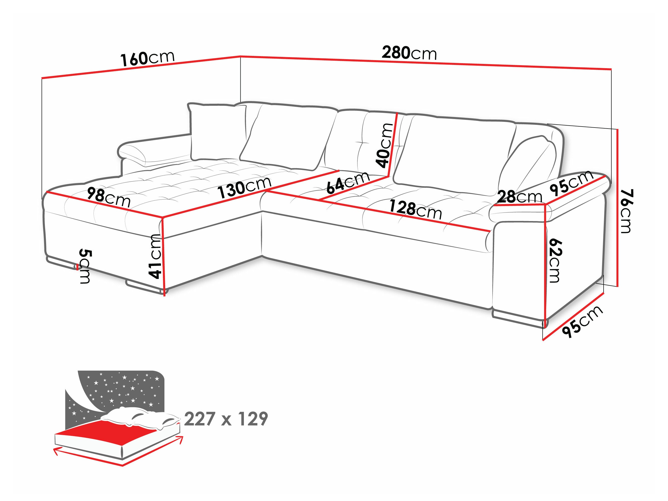 Hjørnesofa Comfivo Mica II (Venus Velvet 2911 + Prestige 2771)