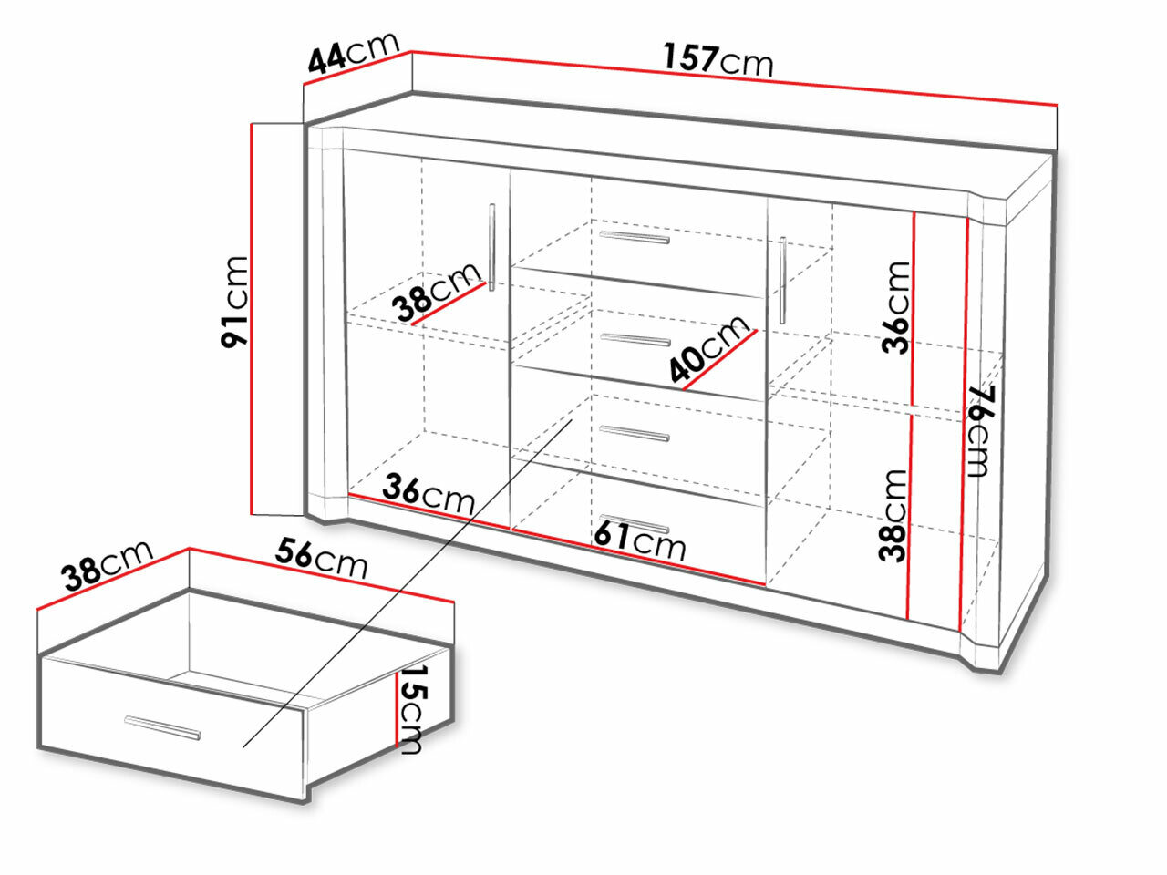 Kommode Lorelie 100 (Trøffel egetræ)