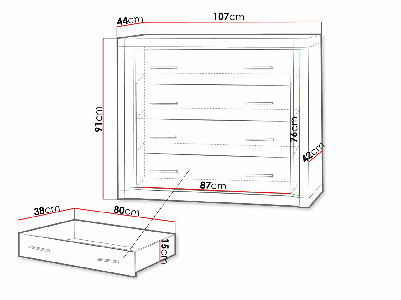 Kommode Lorelie 101 (Sonoma eg)