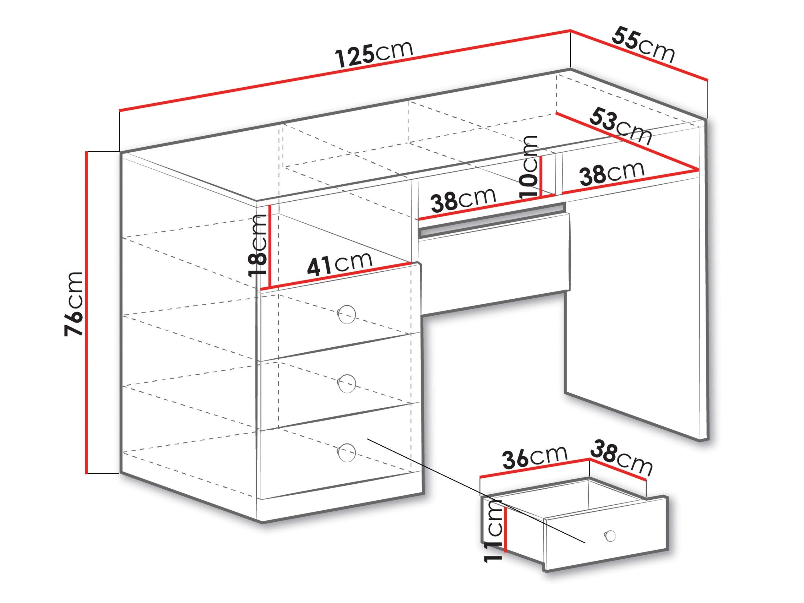 Skrivebord Tesmonu 107