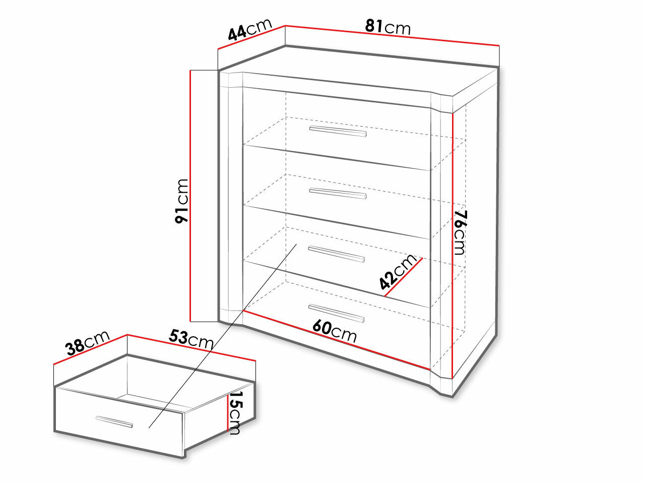Kommode Lorelie 103 (Sonoma eg)