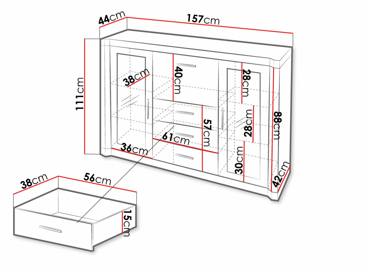 Kommode Lorelie 106 (Trøffel egetræ)