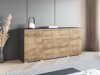 Kommode Sarasota 142 (Matera grå + Kastanje)