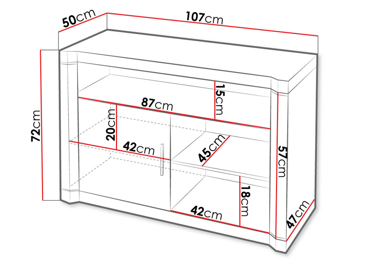 TV-bord Lorelie 110 (Sonoma eg)