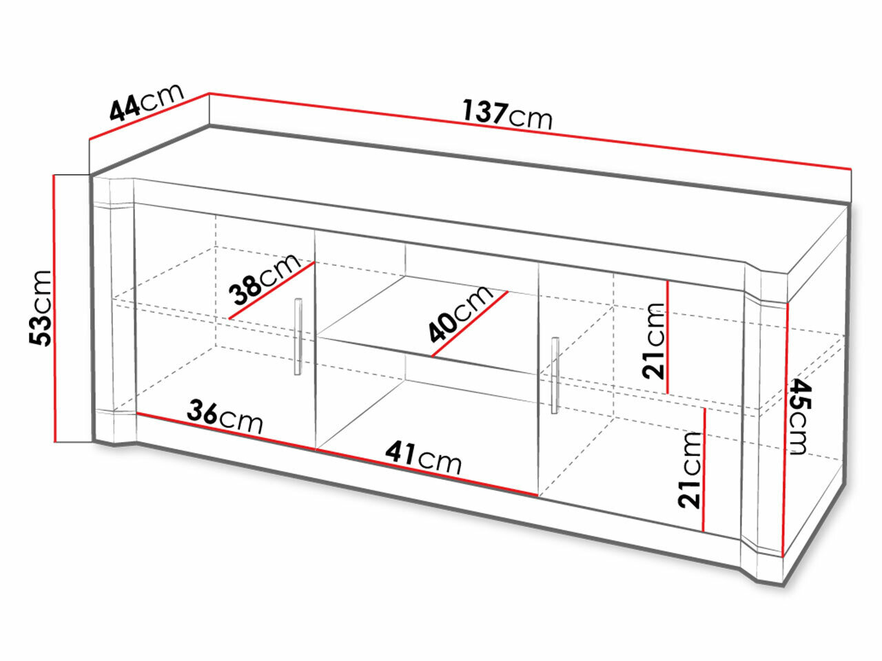 TV-bord Lorelie 111 (Sonoma eg)
