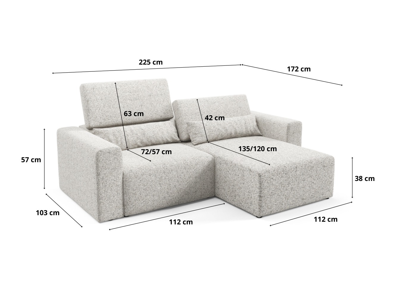 Modulhjørnesofa Virorle 105 (Puente 06)