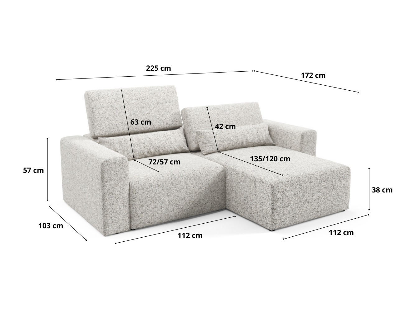 Modulhjørnesofa Virorle 105 (Puente 11)