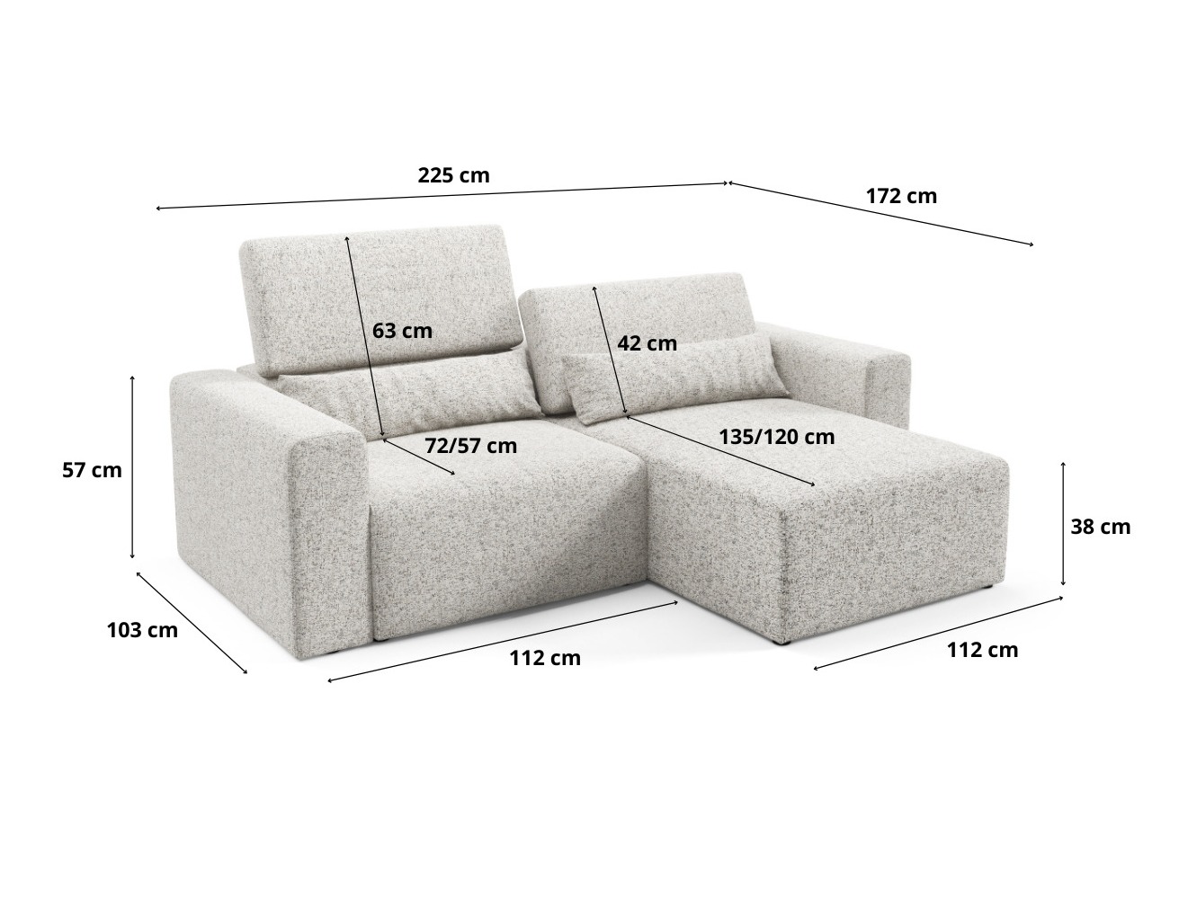 Modulhjørnesofa Virorle 105 (Puente 34)