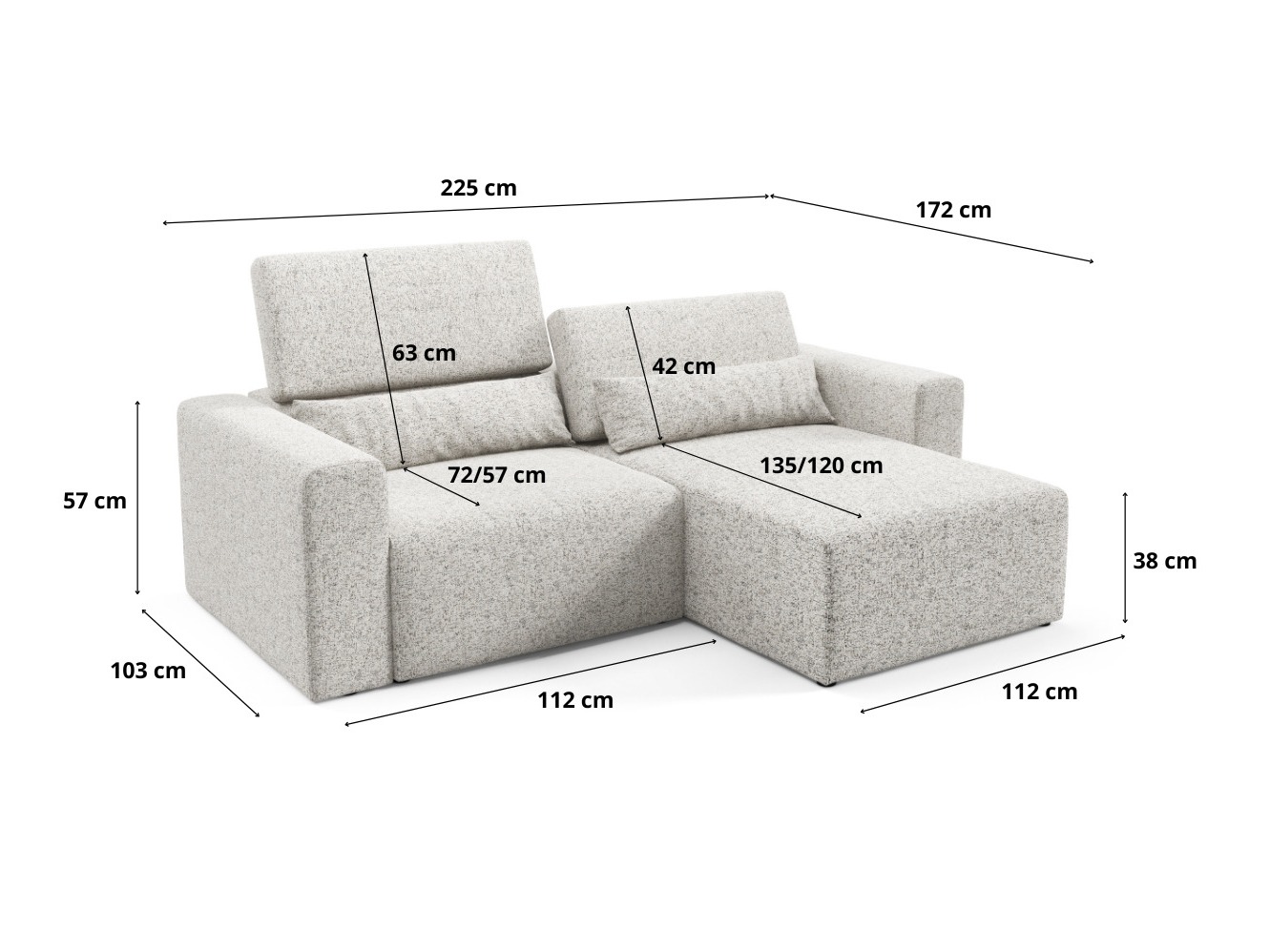 Modulhjørnesofa Virorle 105 (Puente 52)