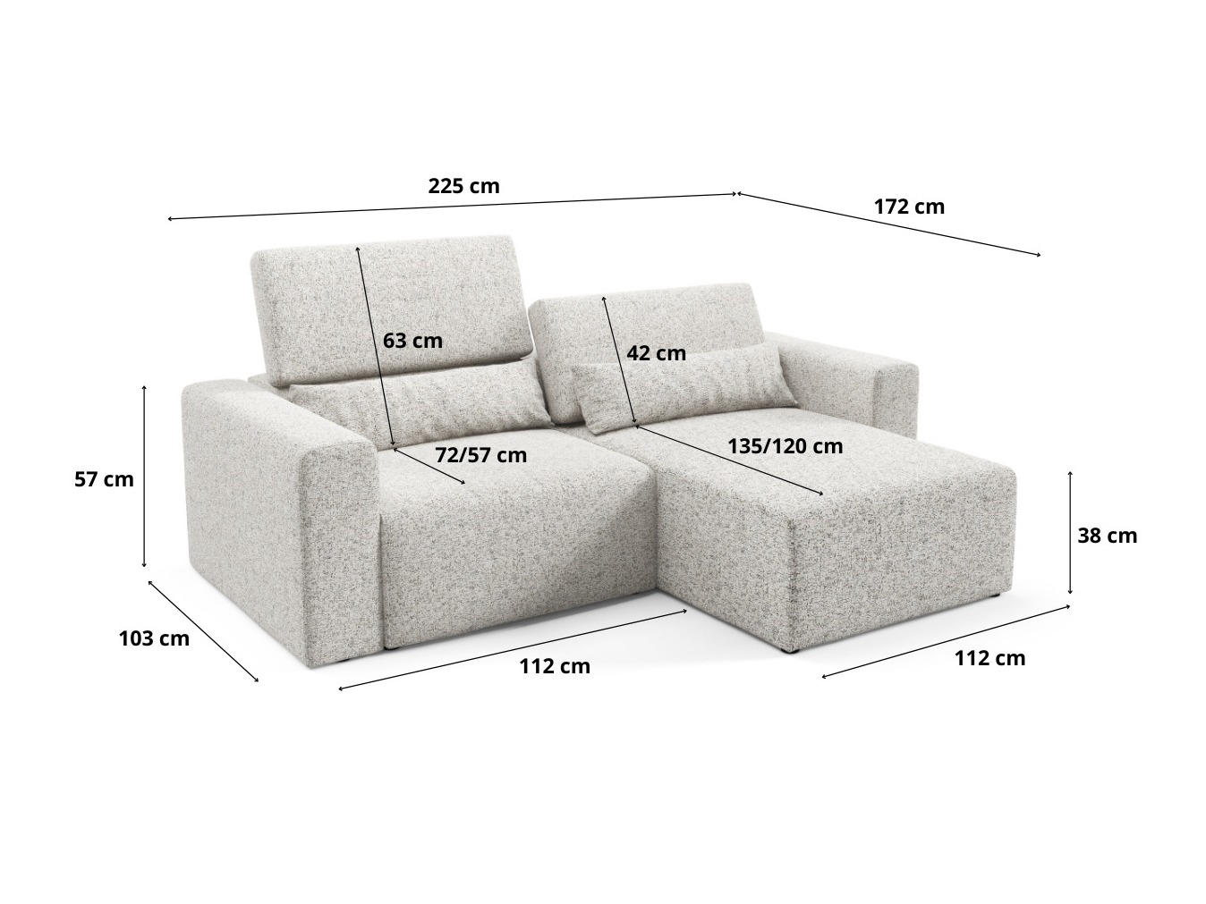 Modulhjørnesofa Virorle 105 (Puente 94)
