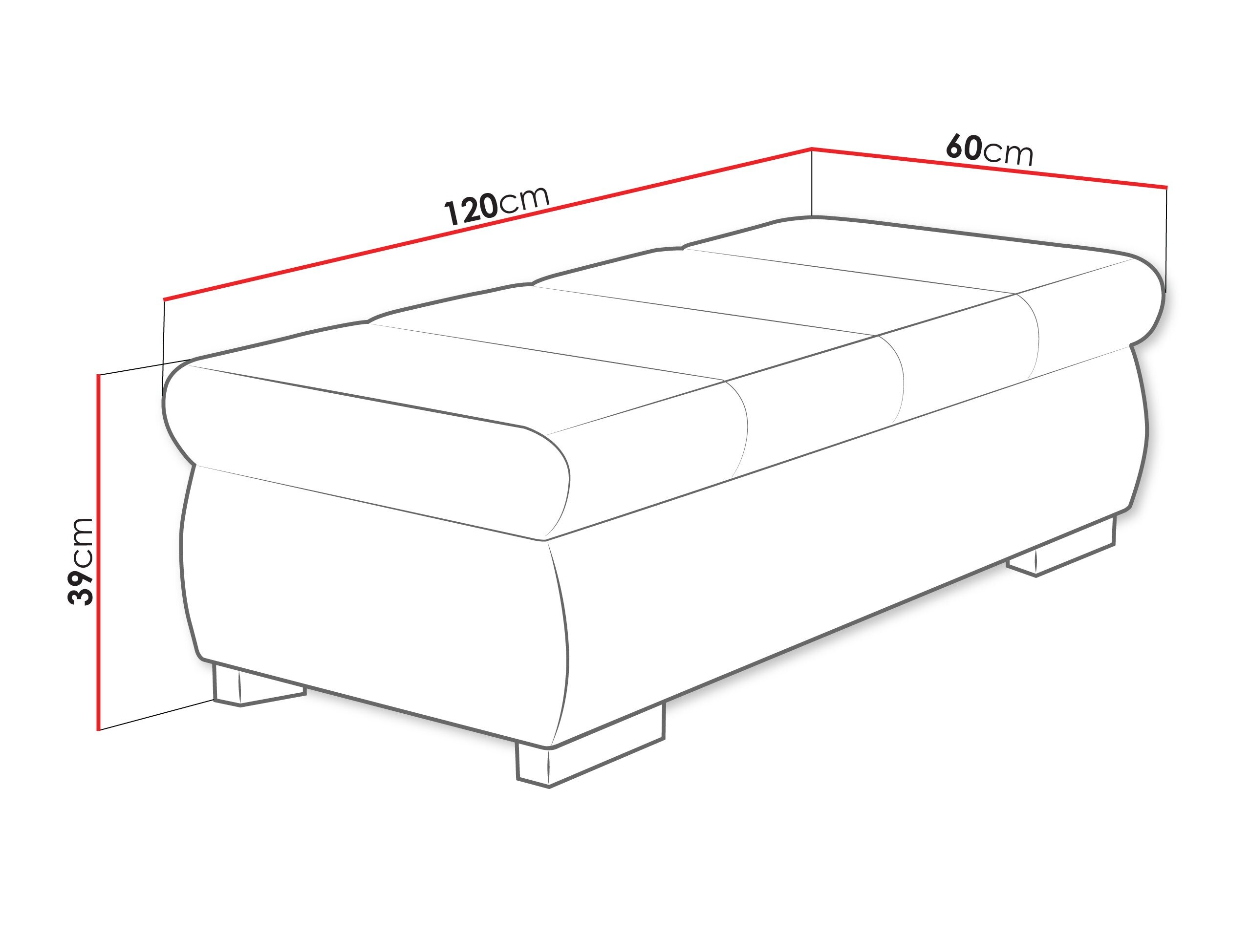 Polstret bænk Comfivo 143 (Magic Velvet 2219 + Magic Velvet 2217)