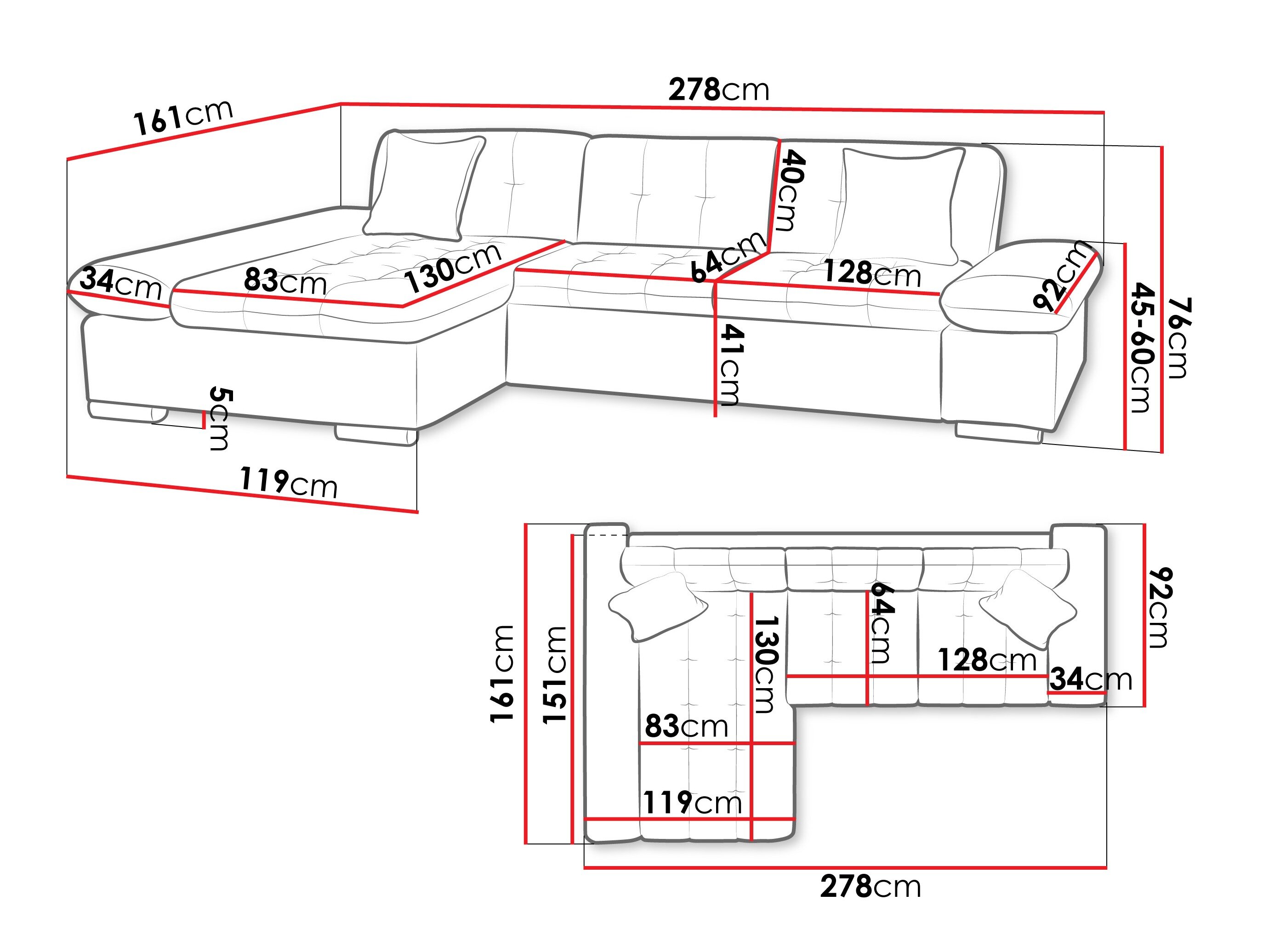 Hjørnesofa Comfivo 219 (Nazar 225.02)