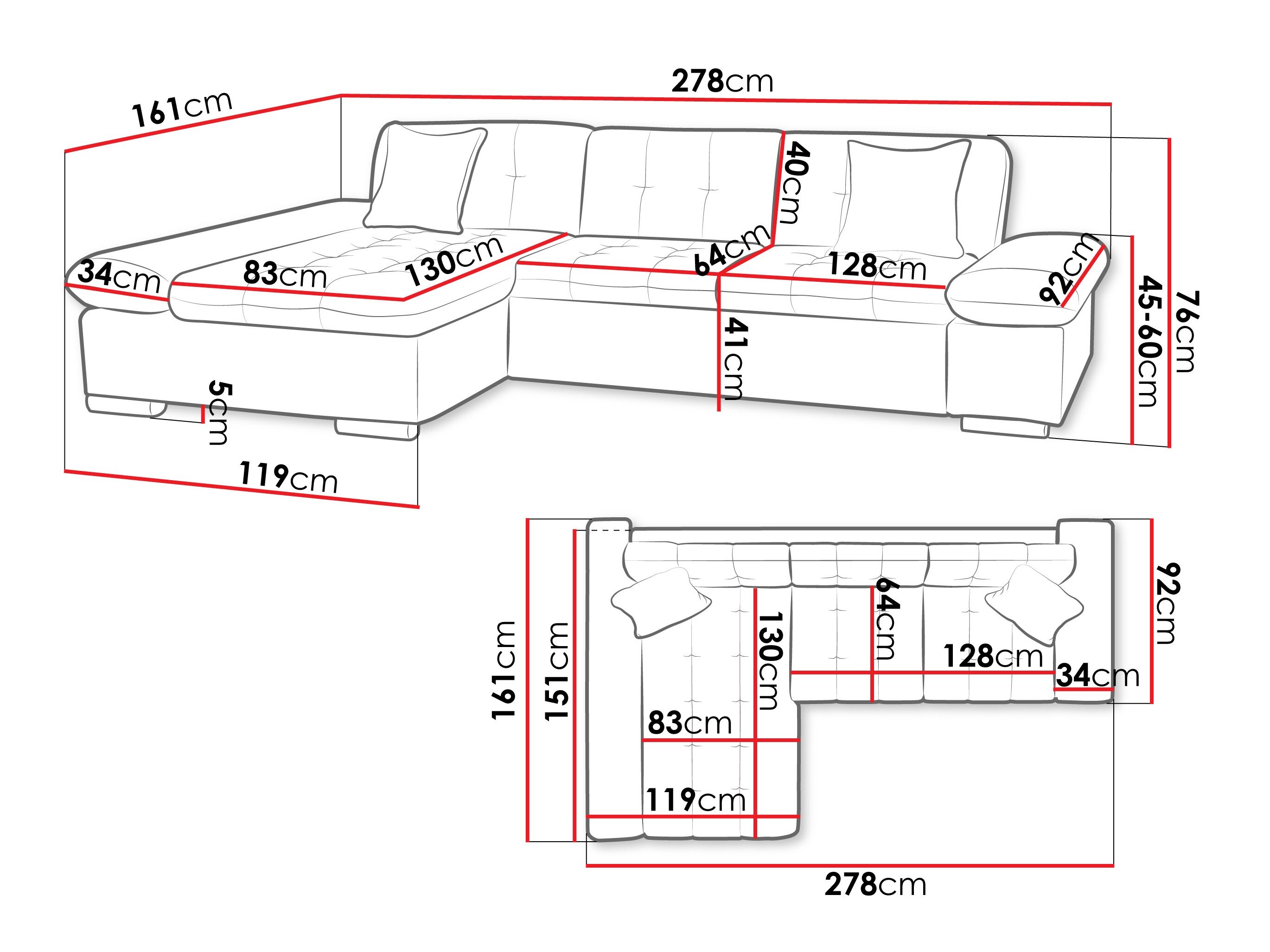Hjørnesofa Comfivo 219 (Nazar 225.05)