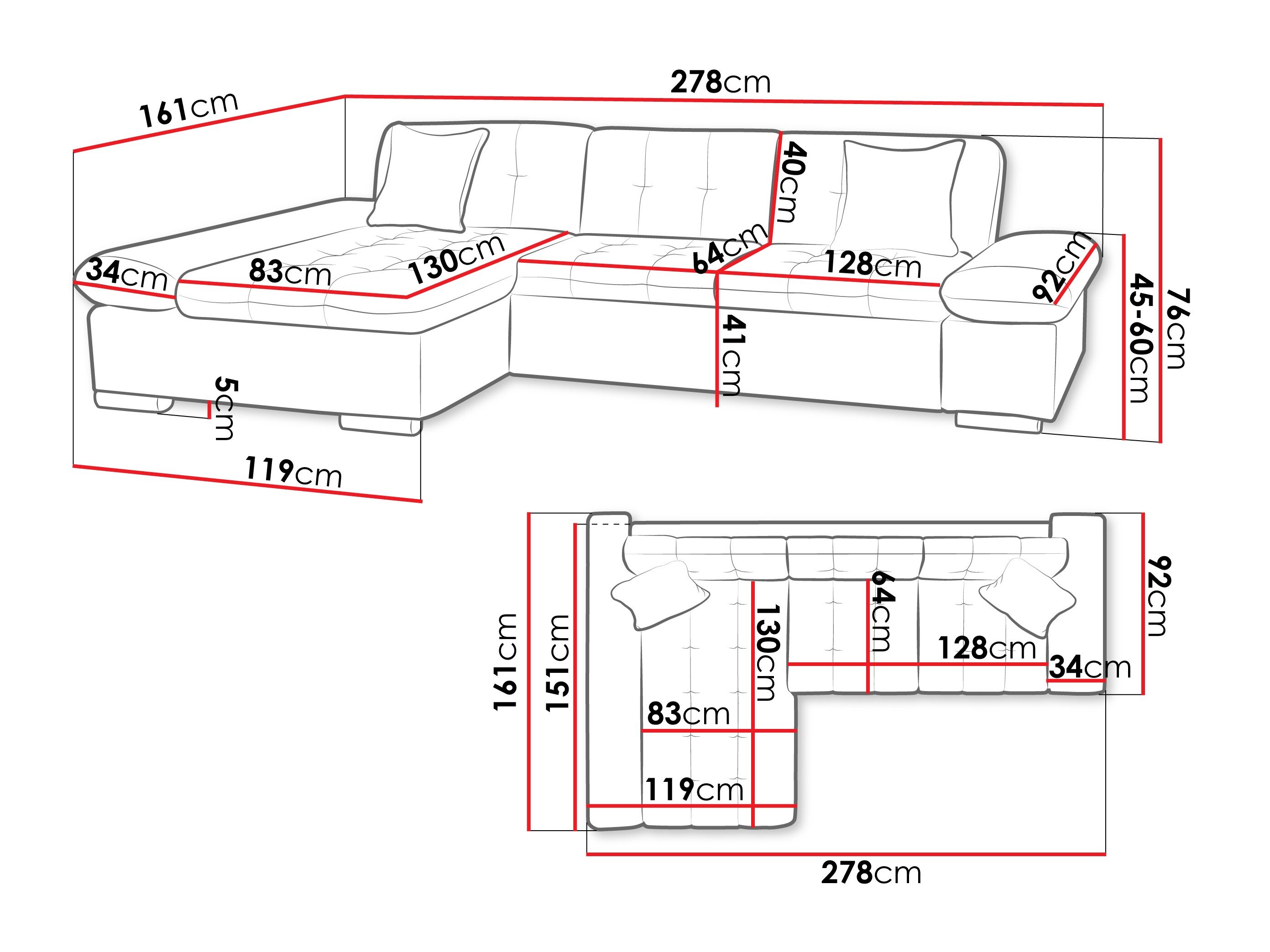 Hjørnesofa Comfivo 219 (Sandu 224.02)