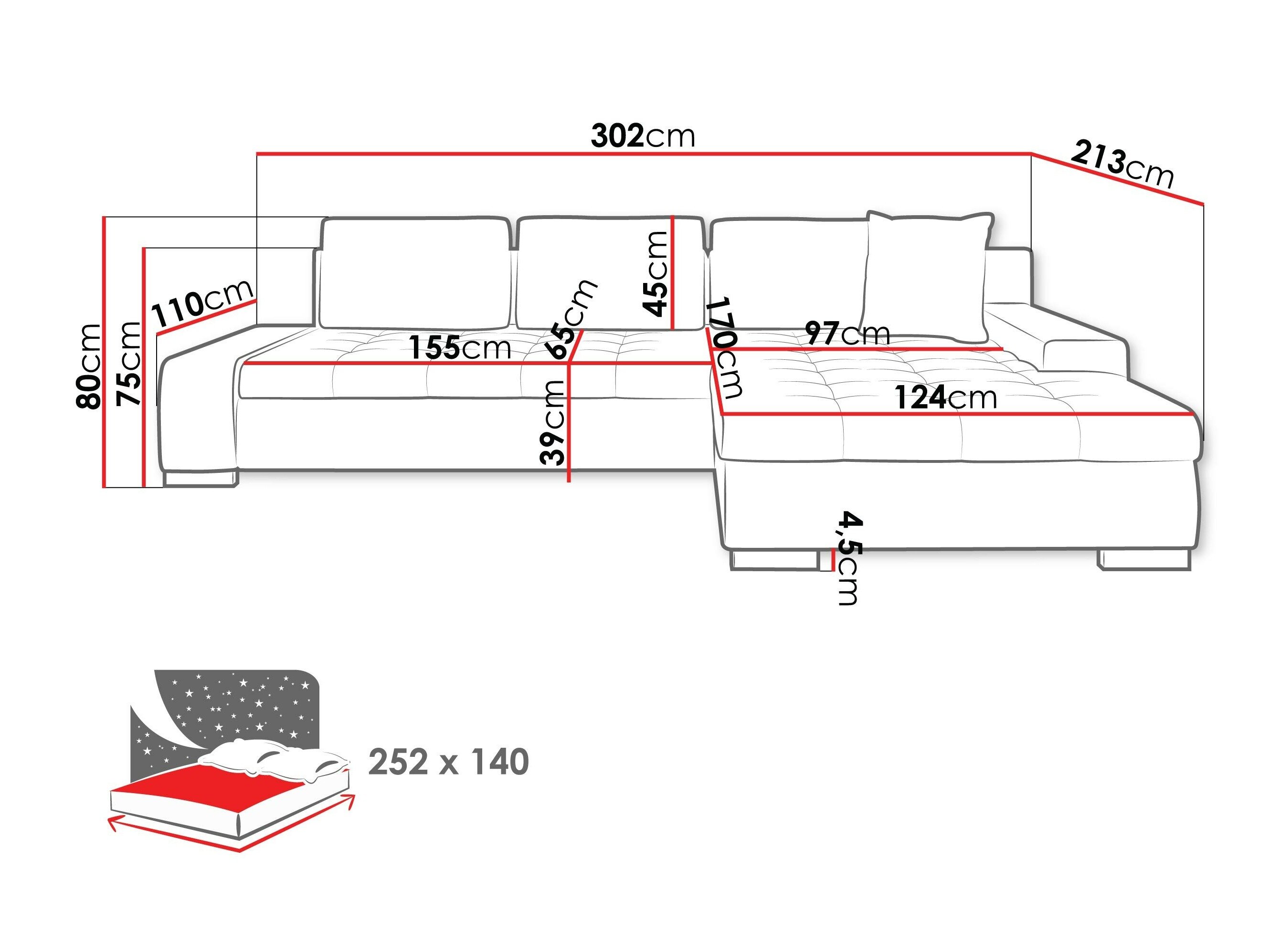 Hjørnesofa Comfivo 147 (Boucle Abriamo 04)