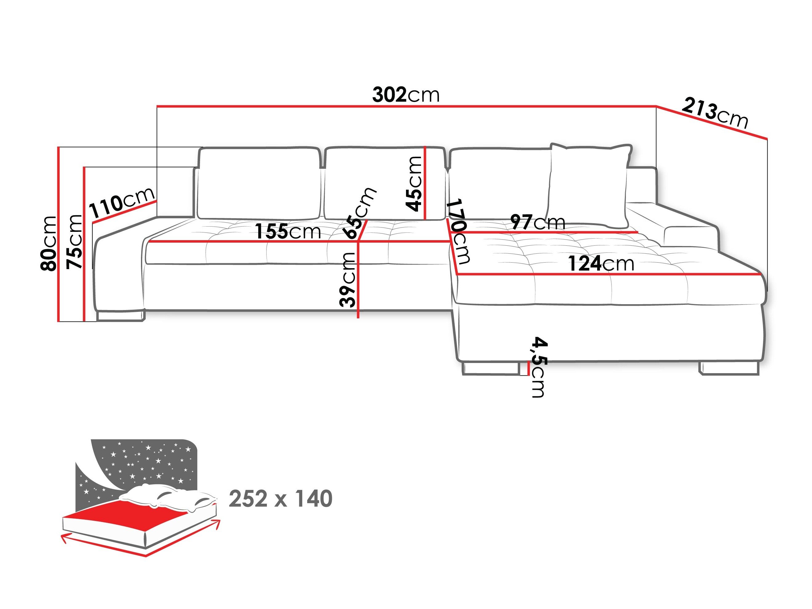 Hjørnesofa Comfivo 147 (Nazar 225.02)