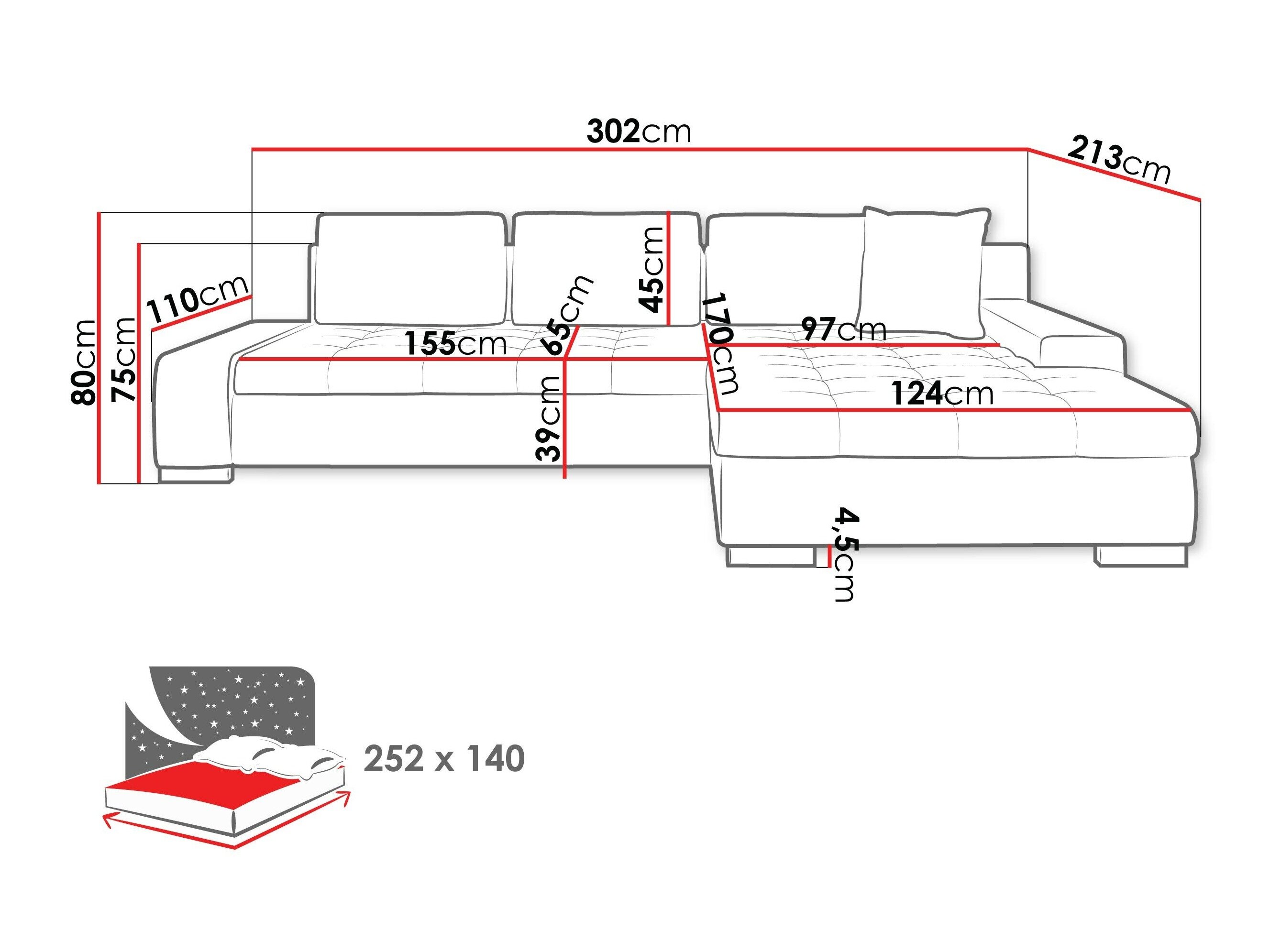 Hjørnesofa Comfivo 147 (Rico 12)