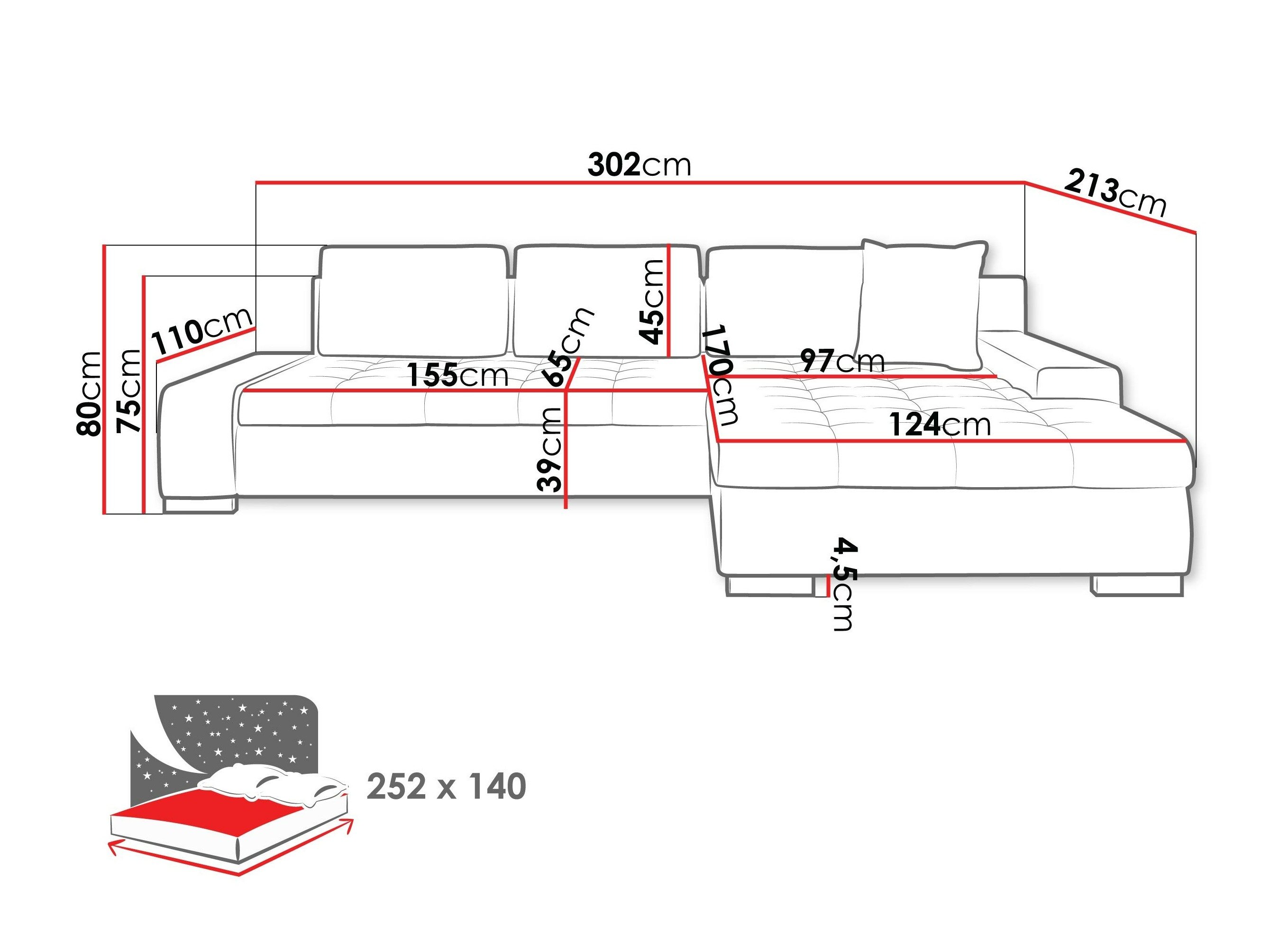 Hjørnesofa Comfivo 147 (Soft 017 + Casablanca 2315)