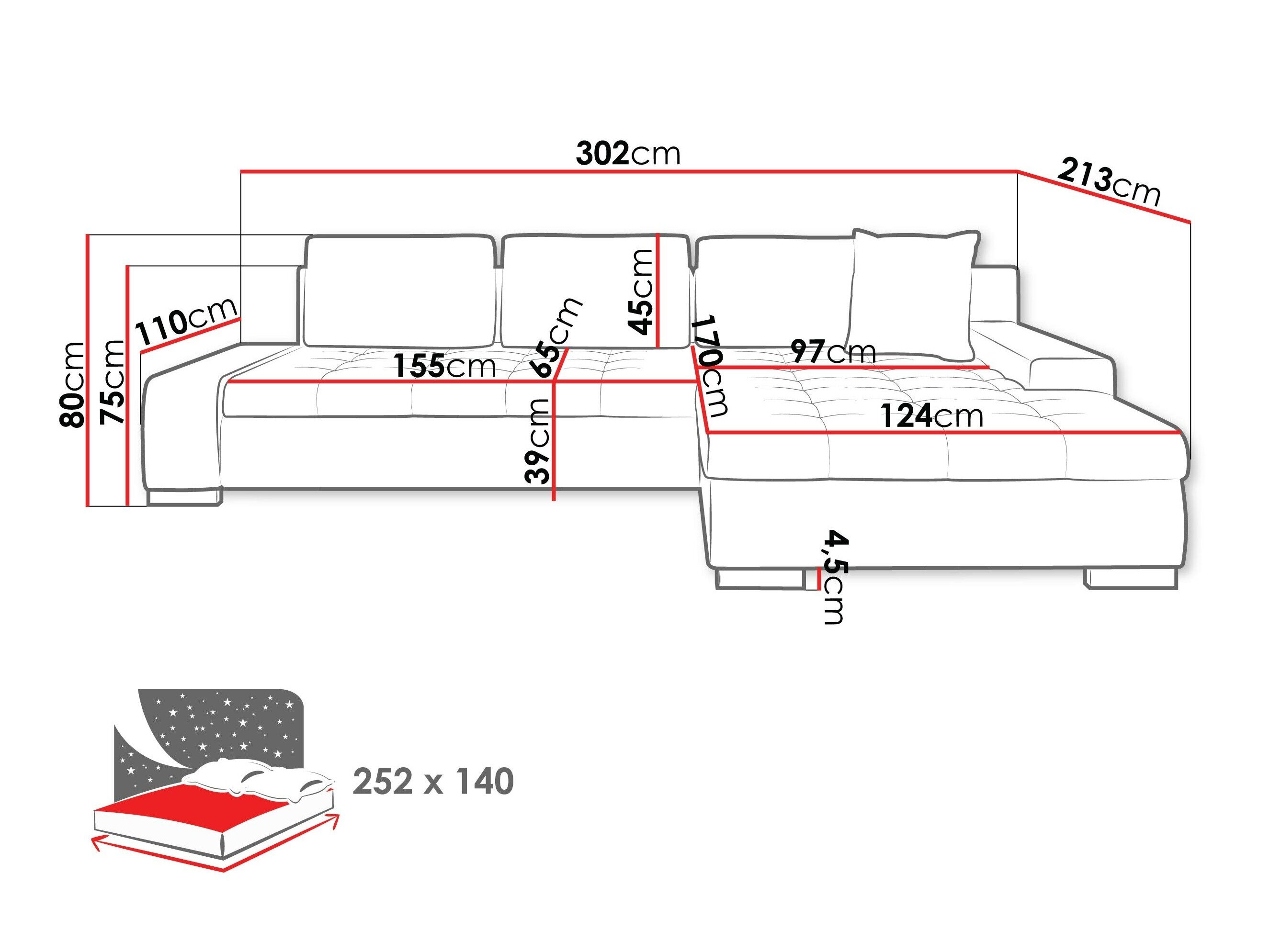 Hjørnesofa Comfivo 147 (Venus Velvet 2911 + Miu 2059)