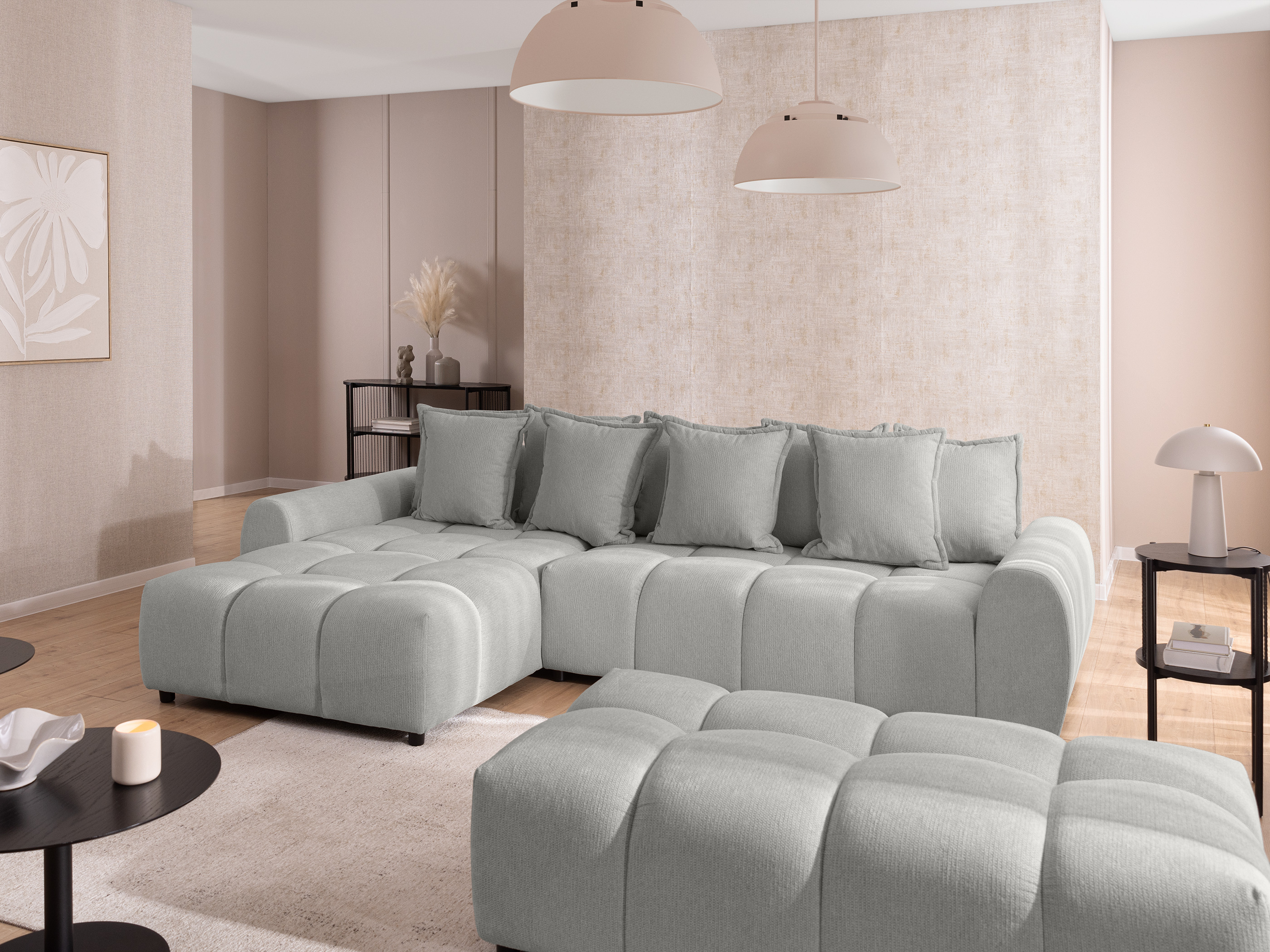 Hjørnesofa Rocklin 132 (Aragon 80)