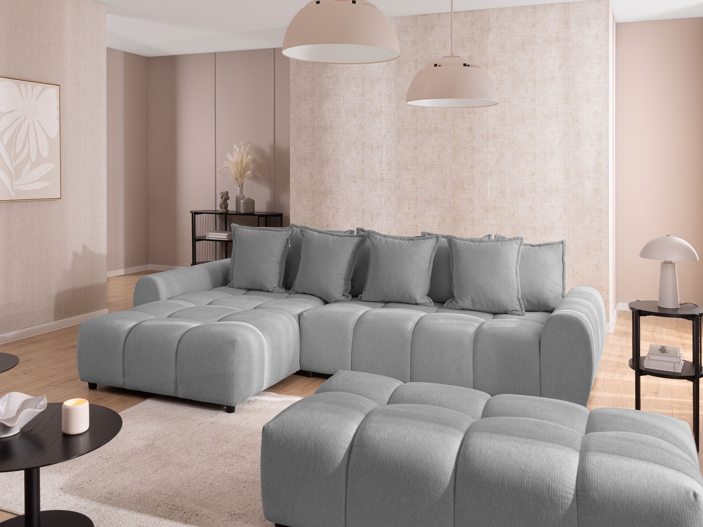 Hjørnesofa Rocklin 132 (Aragon 90)