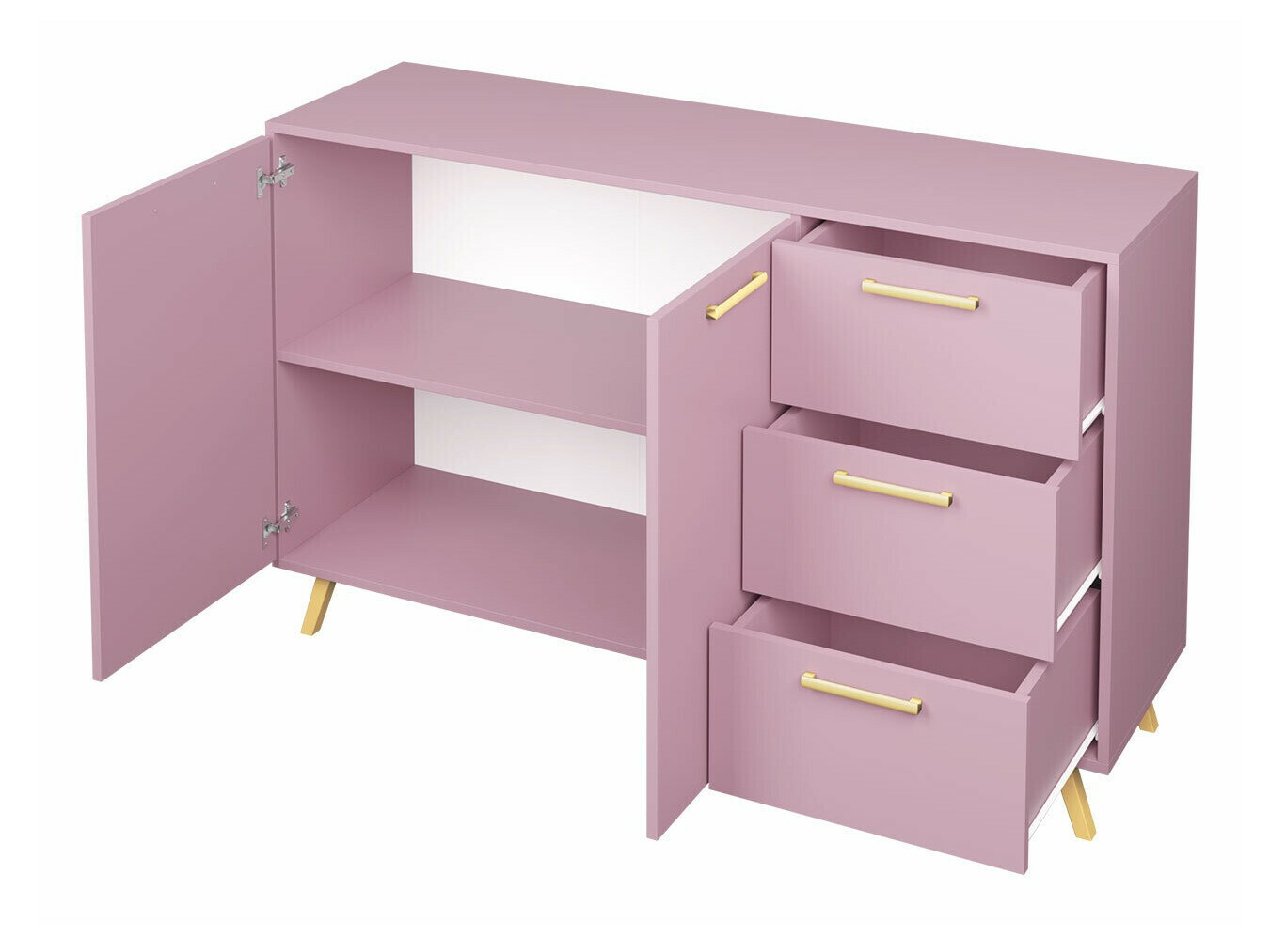 Kommode Rosa (Grøn + Gylden)