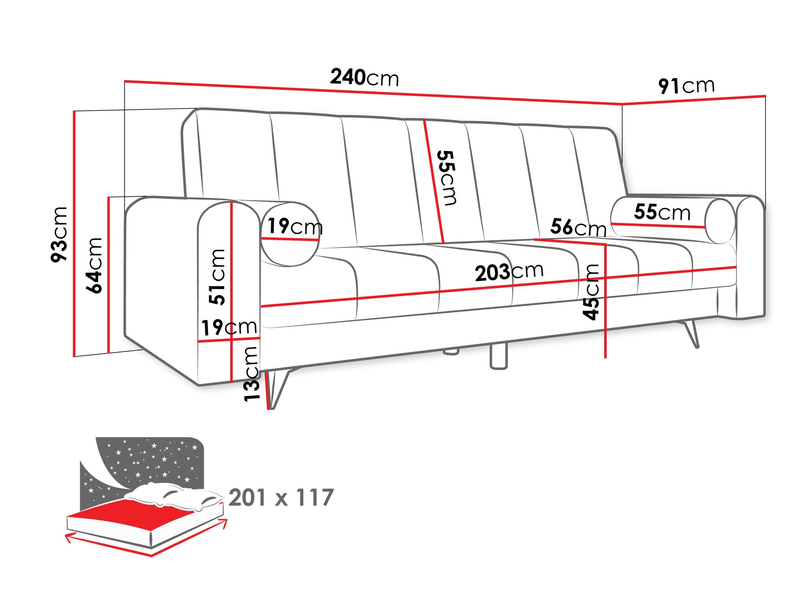 Sovesofa Comfivo 499 (Flow 09)