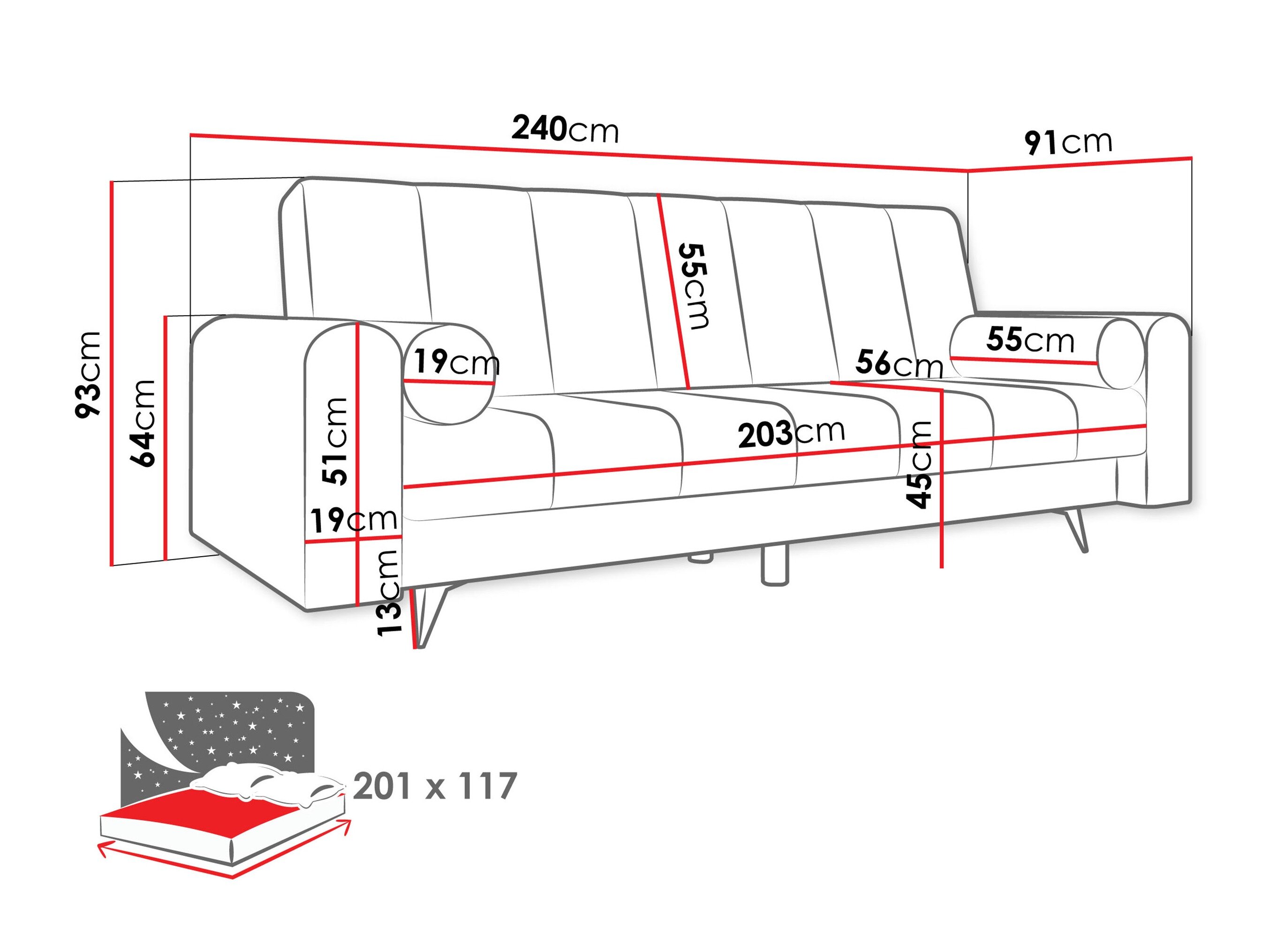 Sovesofa Comfivo 499 (Flow 22)