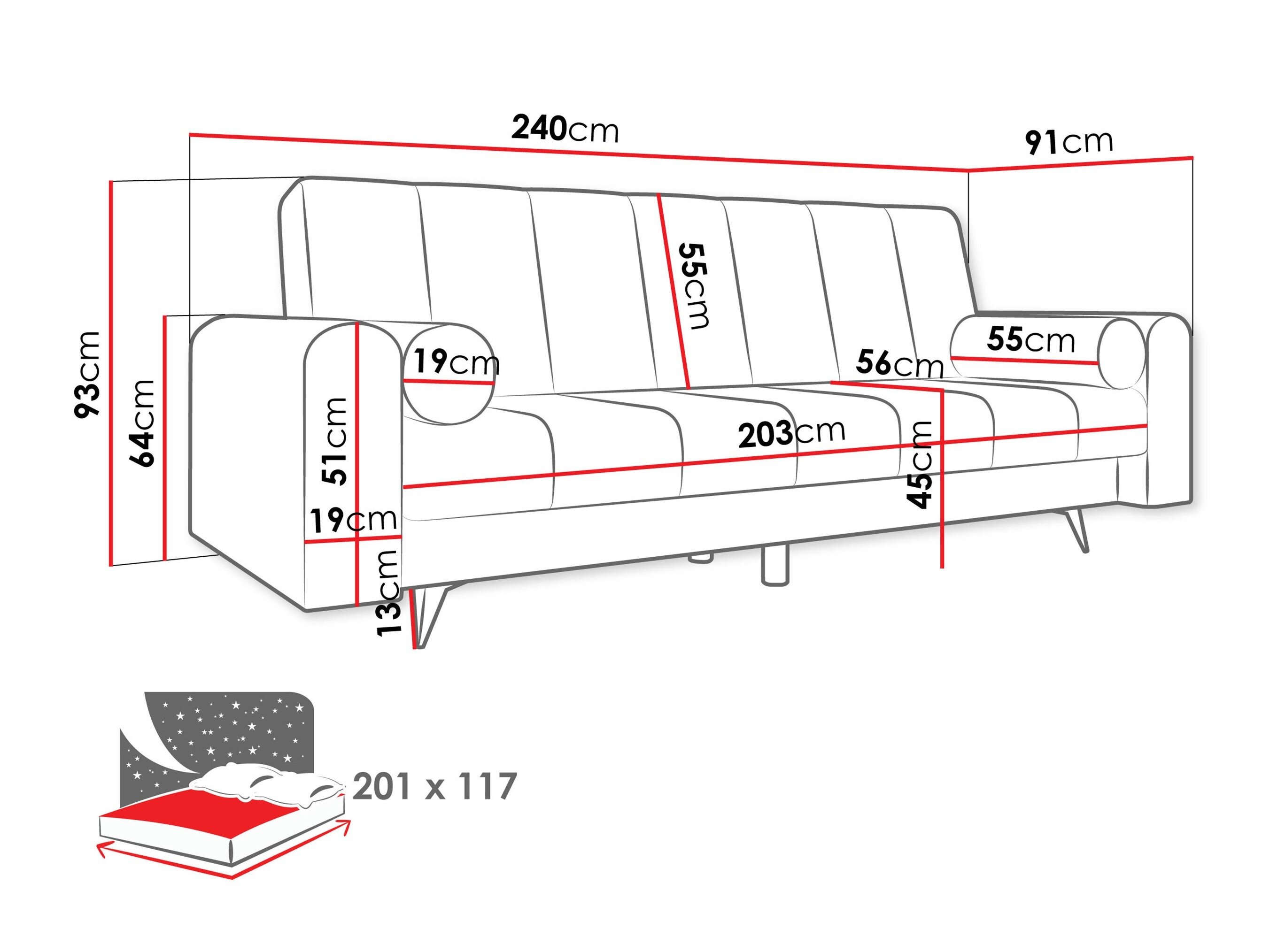 Sovesofa Comfivo 499 (Lambi 07)