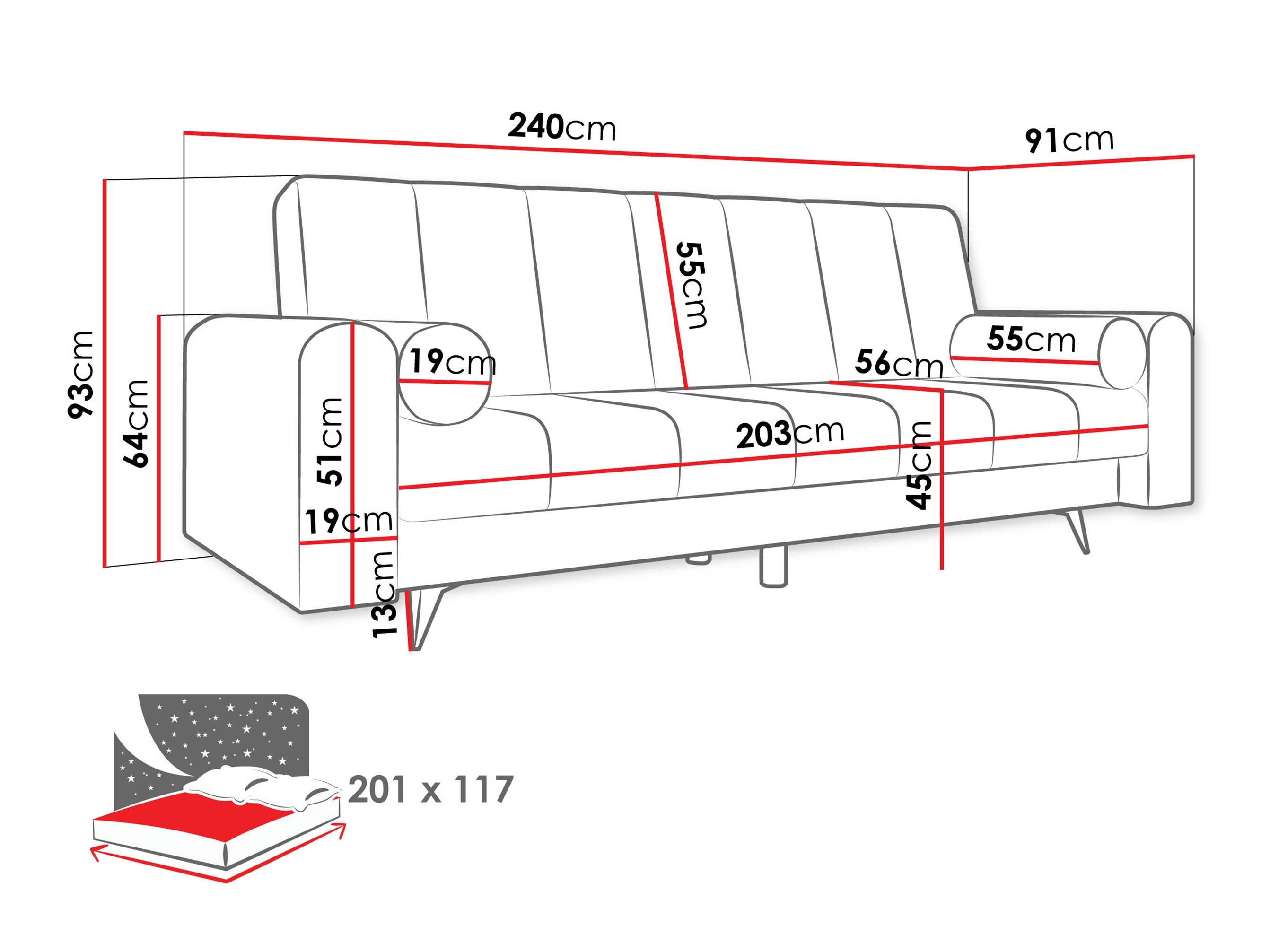 Sovesofa Comfivo 499 (Soul 17)