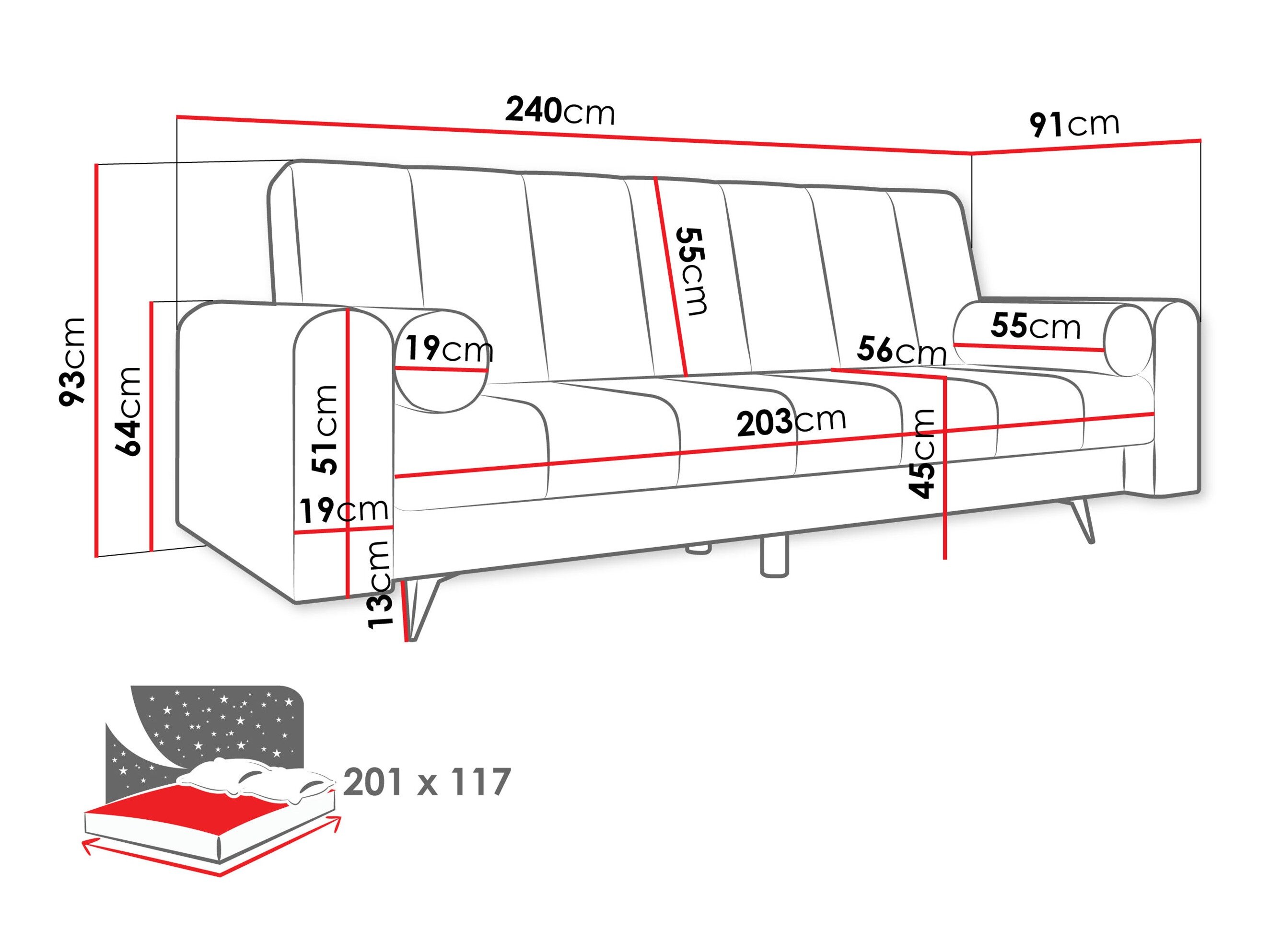 Sovesofa Comfivo 499 (Wave 09)