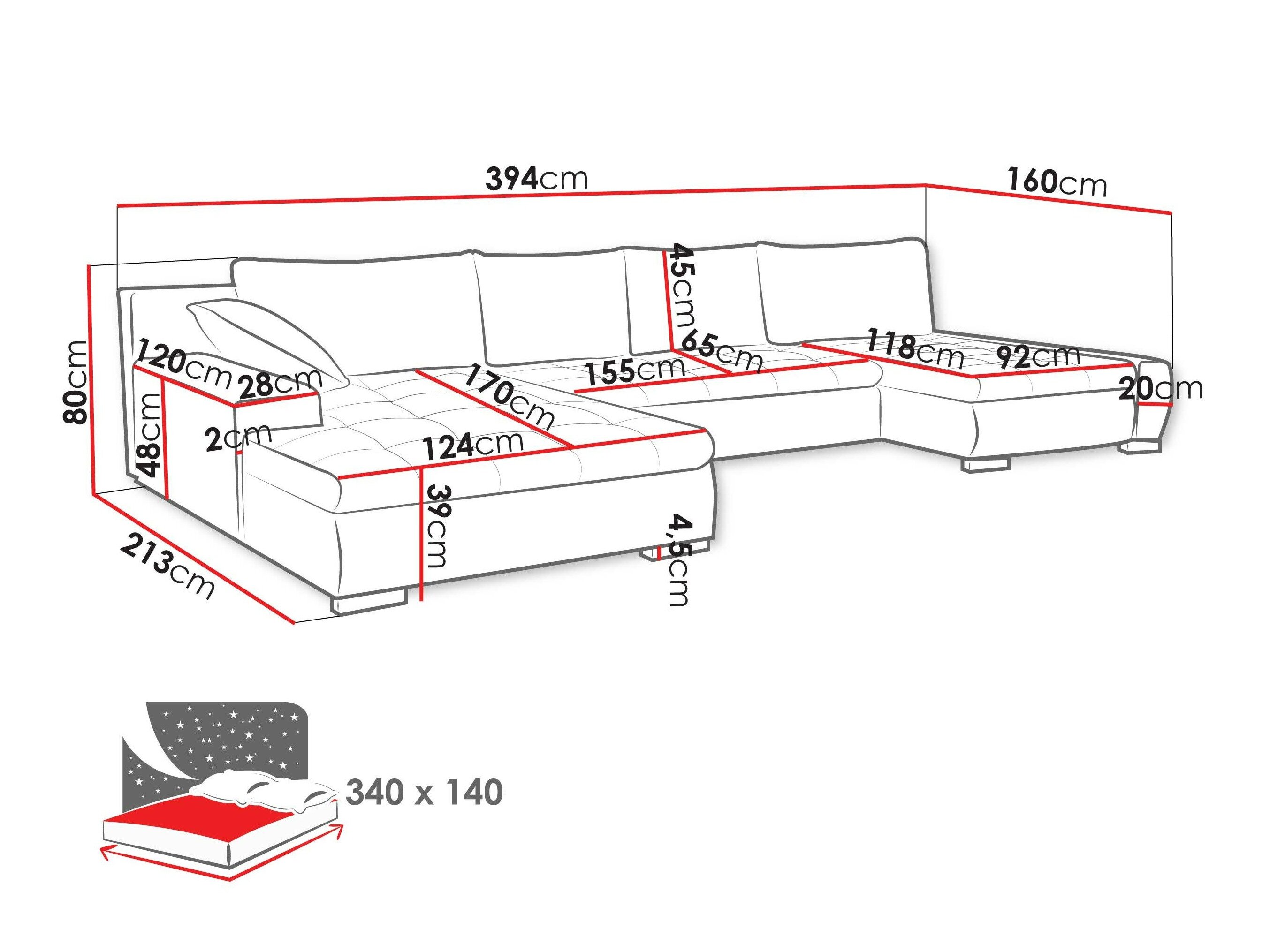 Hjørnesofa Comfivo 106 (Coral 55)