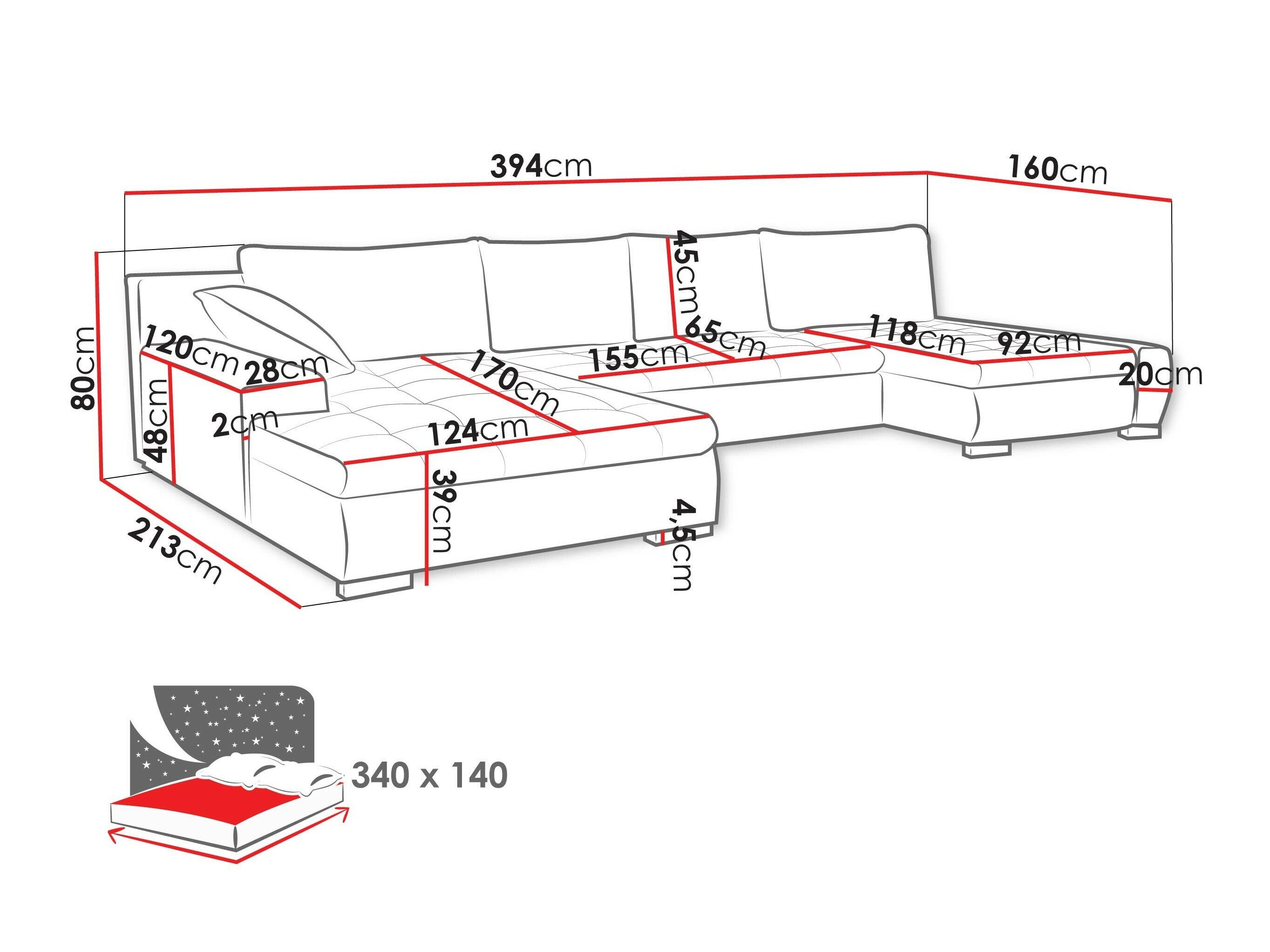 Hjørnesofa Comfivo 106 (Coral 70)
