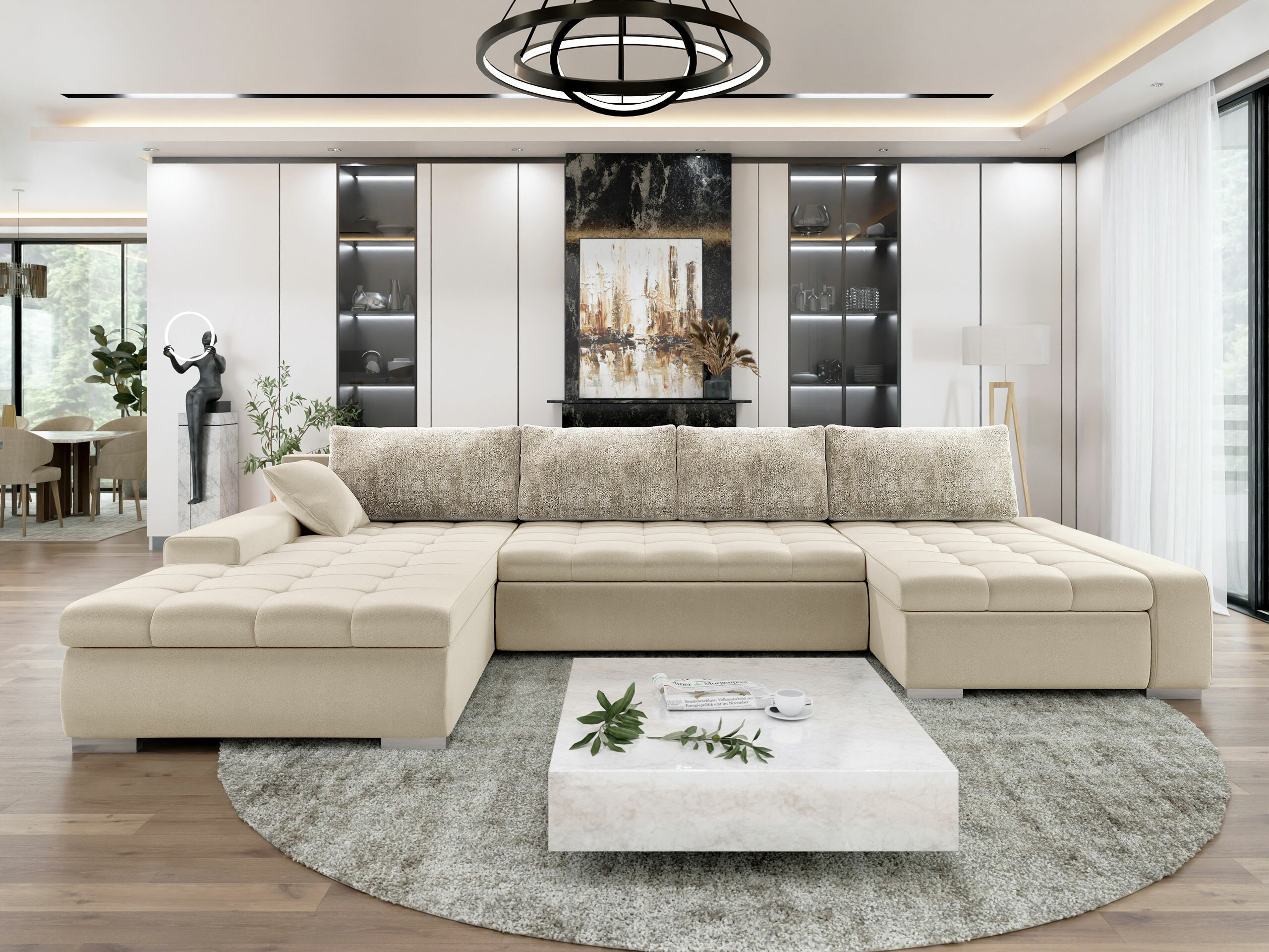 Hjørnesofa Comfivo Oliva I (Venus Velvet 2927 + Miu 2041 + Venus Velvet 2927)