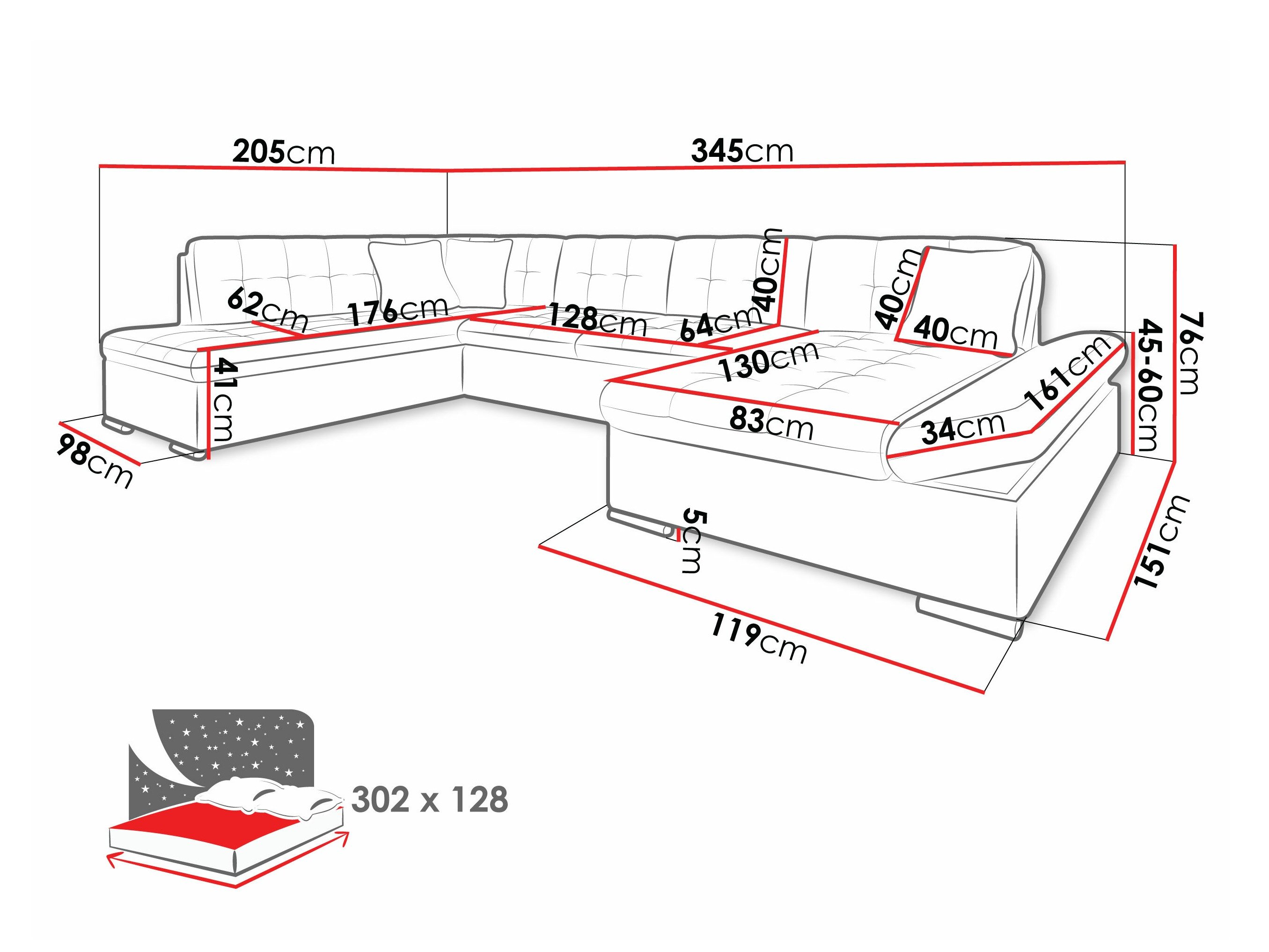 Hjørnesofa Comfivo 150 (Poso 110)