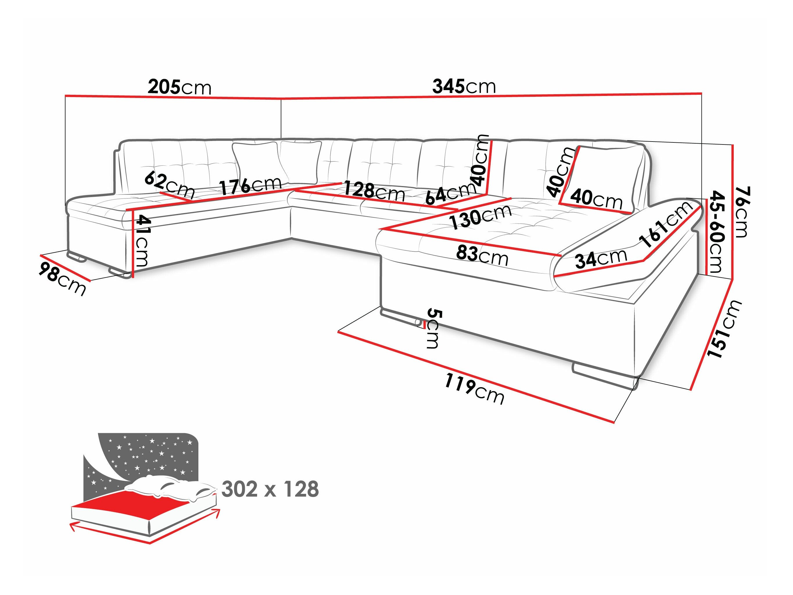 Hjørnesofa Comfivo 173 (Baloo 2074)