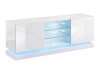 TV-bord Charlotte 127 (Hvid + Glansfuld hvid)