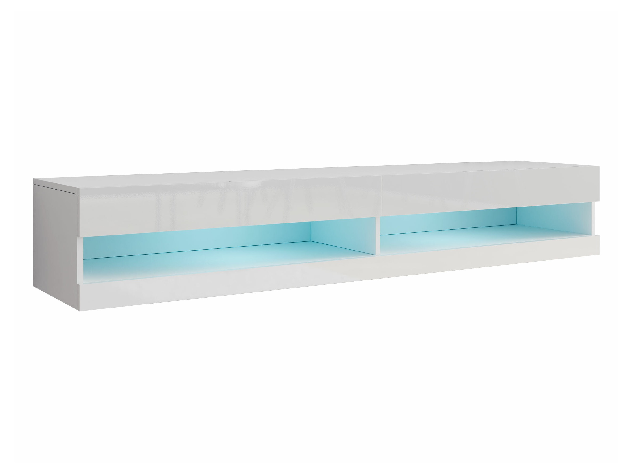 TV-bord Vilrin (Hvid + Glansfuld hvid)