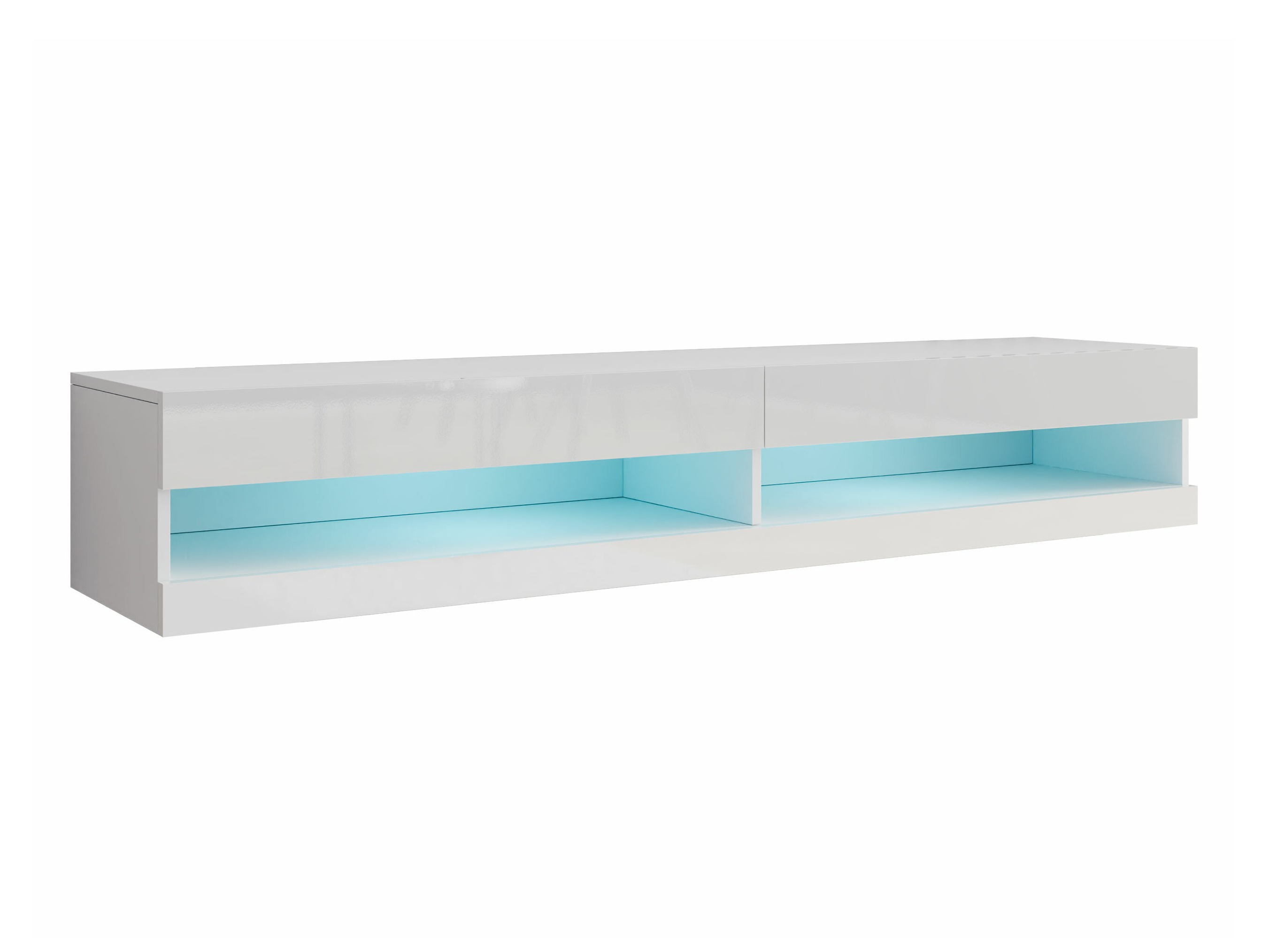 TV-bord Vilrin (Hvid + Glansfuld hvid)