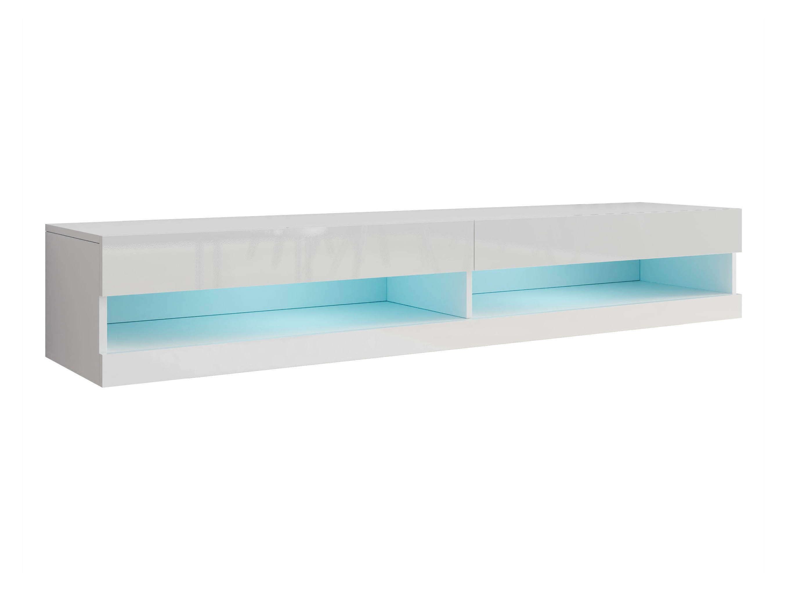 TV-bord Vilrin (Hvid + Glansfuld hvid)