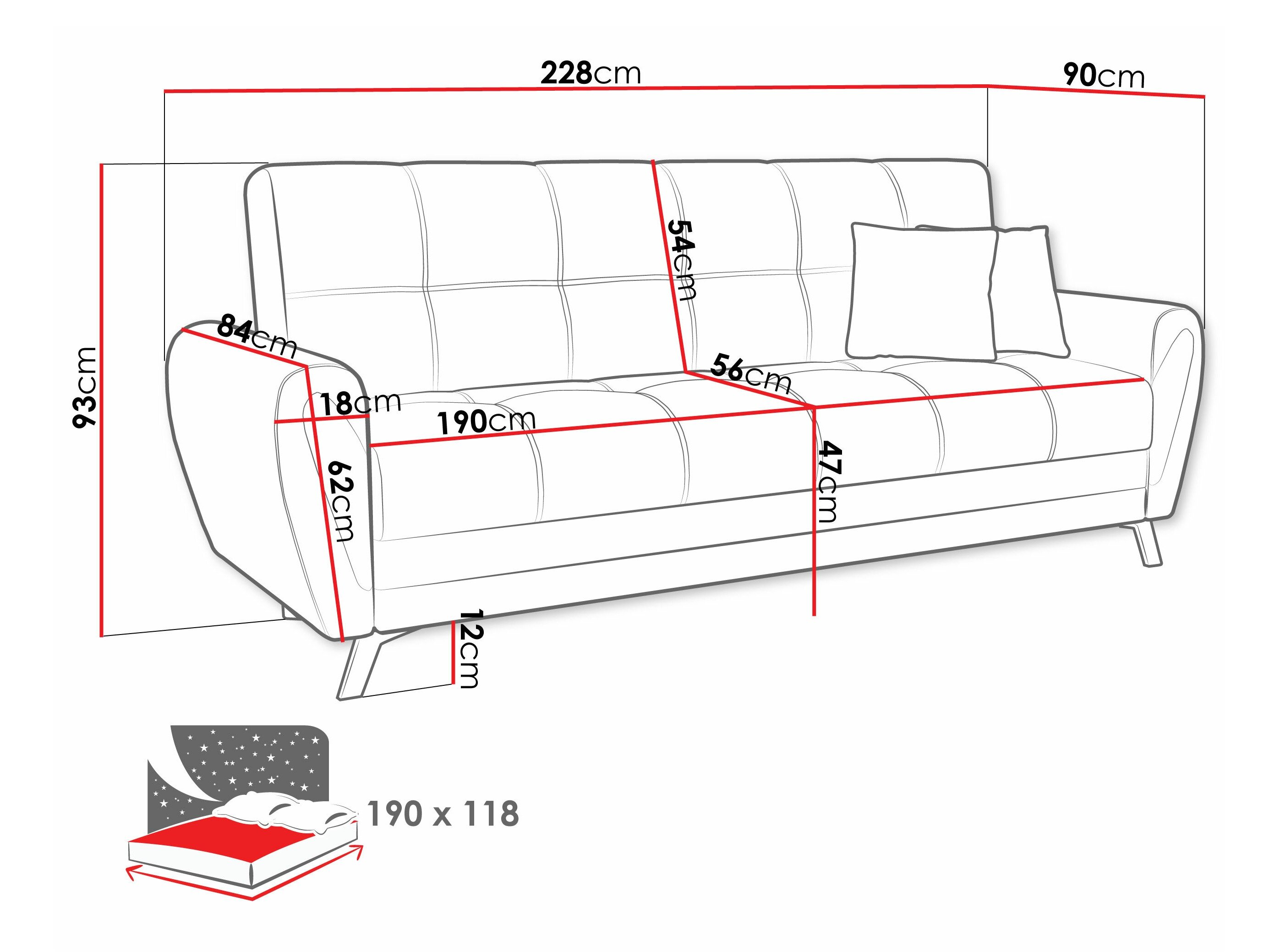 Sovesofa Columbus 156 (Prima 15 + Crown 13)