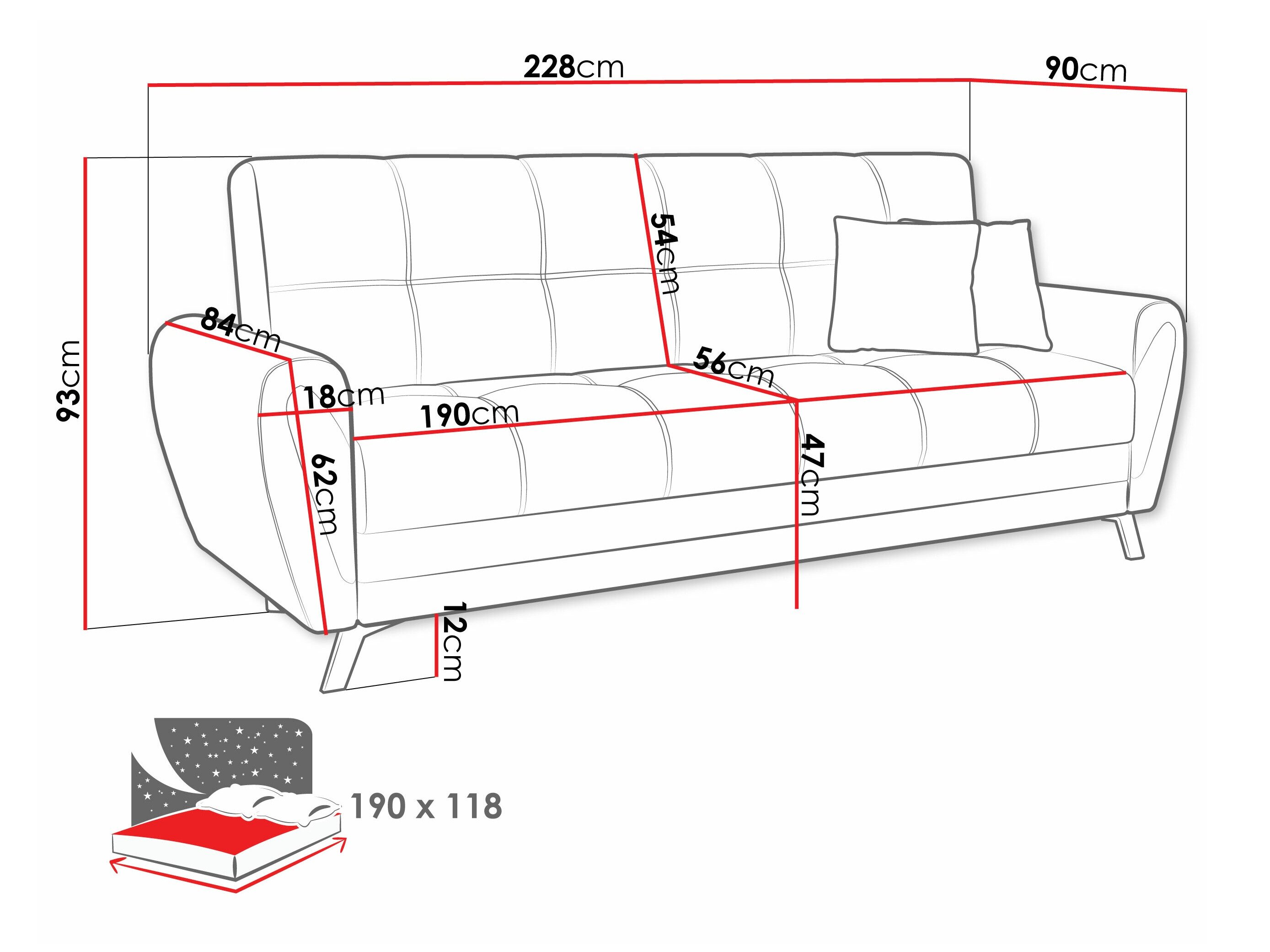 Sovesofa Columbus 156 (Prima 15 + Manila 16)