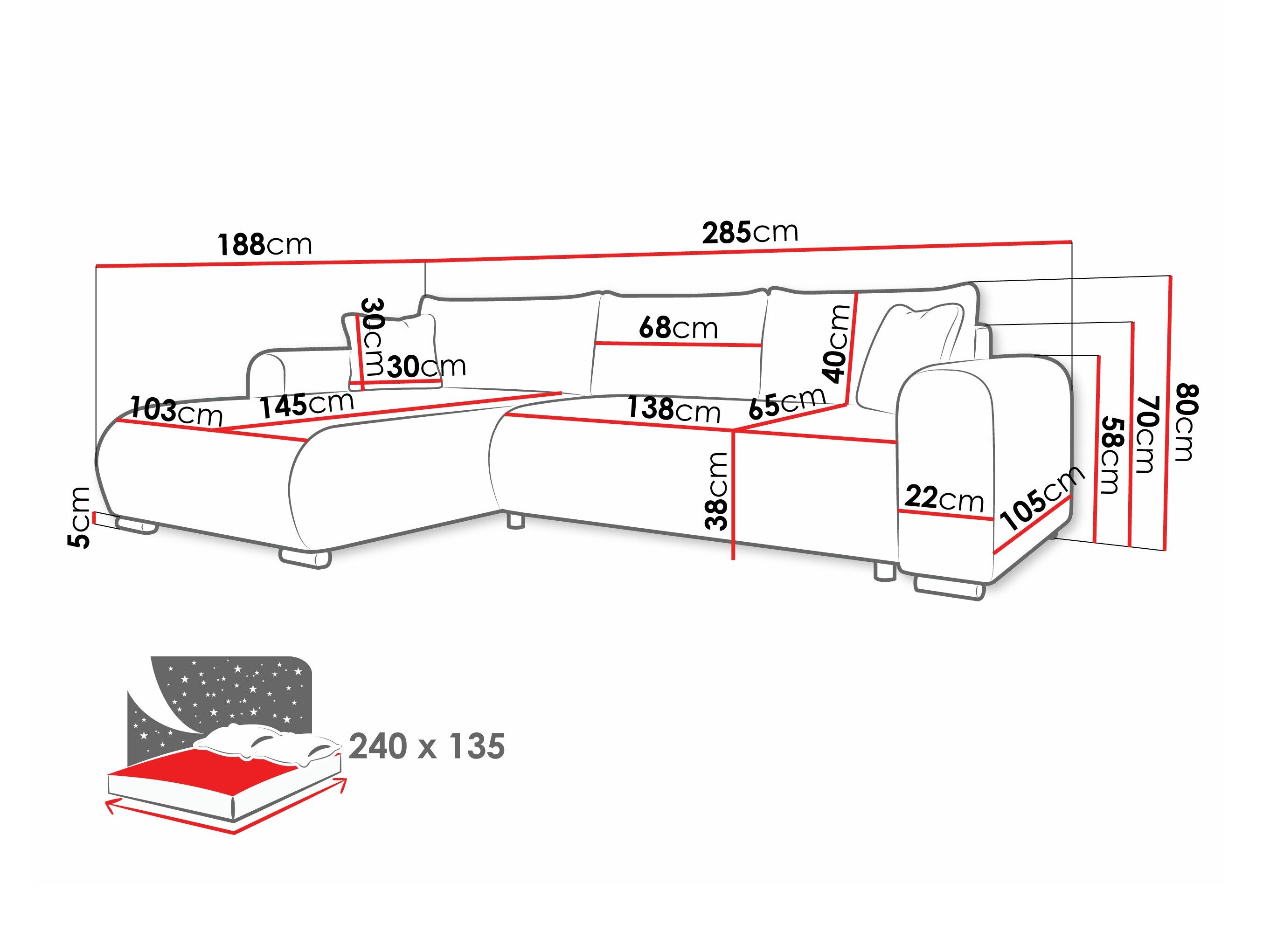 Hjørnesofa Comfivo 410 (Clara 215.03)