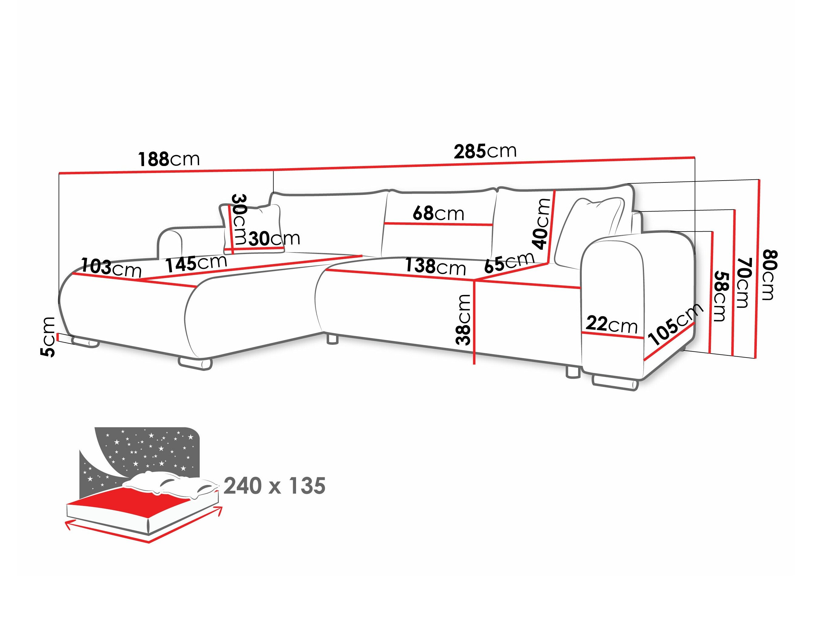 Hjørnesofa Comfivo 410 (Poso 14)