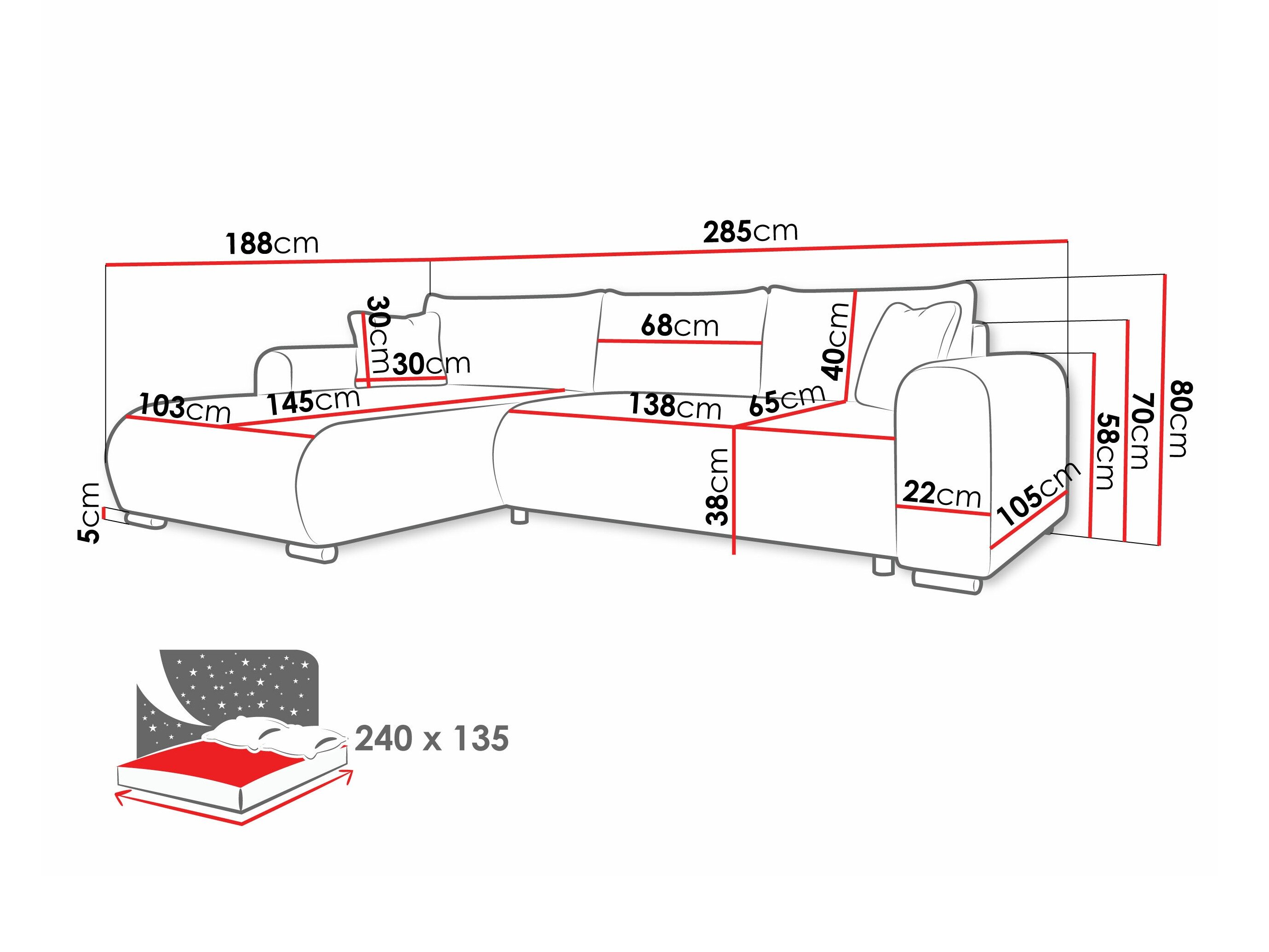 Hjørnesofa Comfivo 410 (Sandu 224.05)