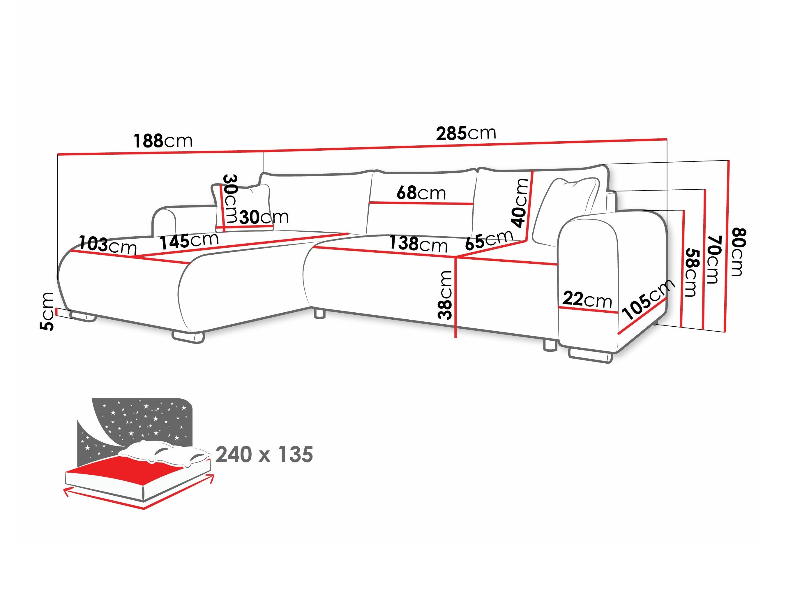 Hjørnesofa Comfivo 410 (Taro 57)