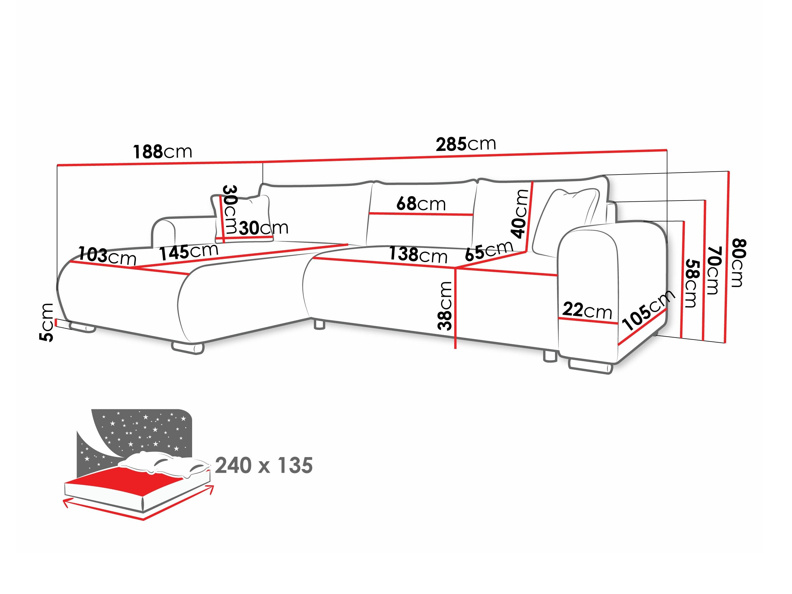 Hjørnesofa Comfivo 410 (Velo 635)
